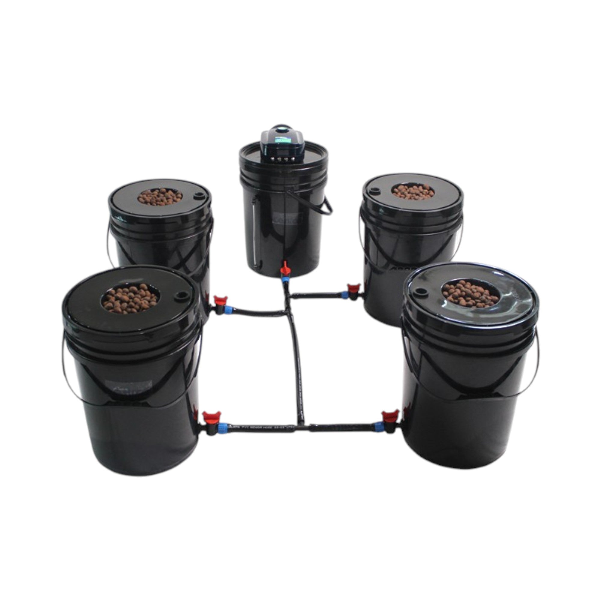 GROW1 Deep Water Culture 4 Bucket + Reservoir Complete Kit
