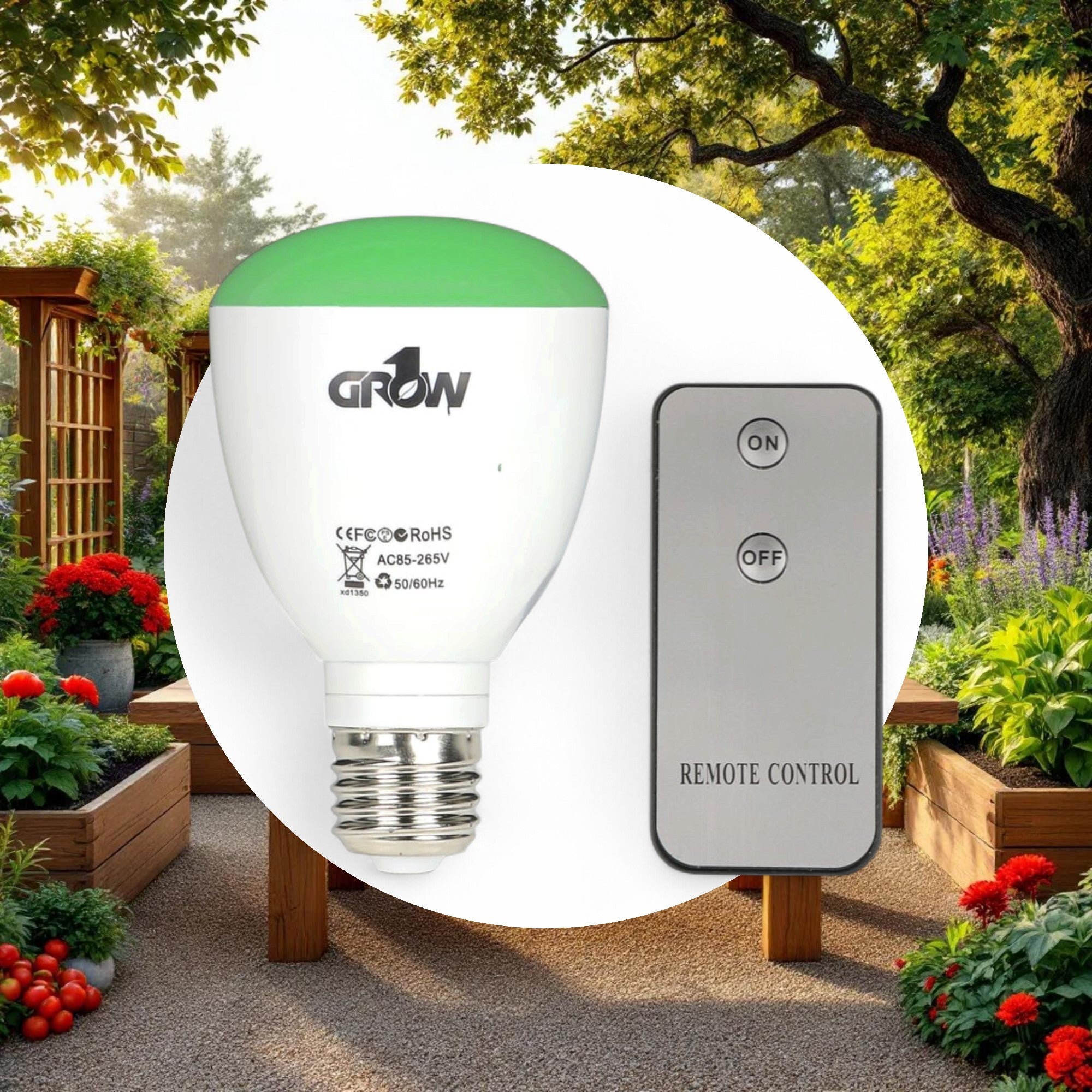 Grow1 Green LED Light Bulb w/ Remote - Image 5