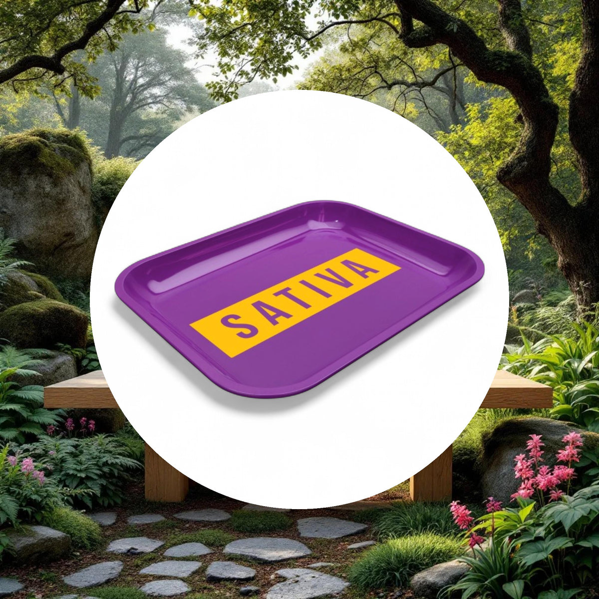 Large Dope Trays x Sativa -  purple background yellow logo - Image 5