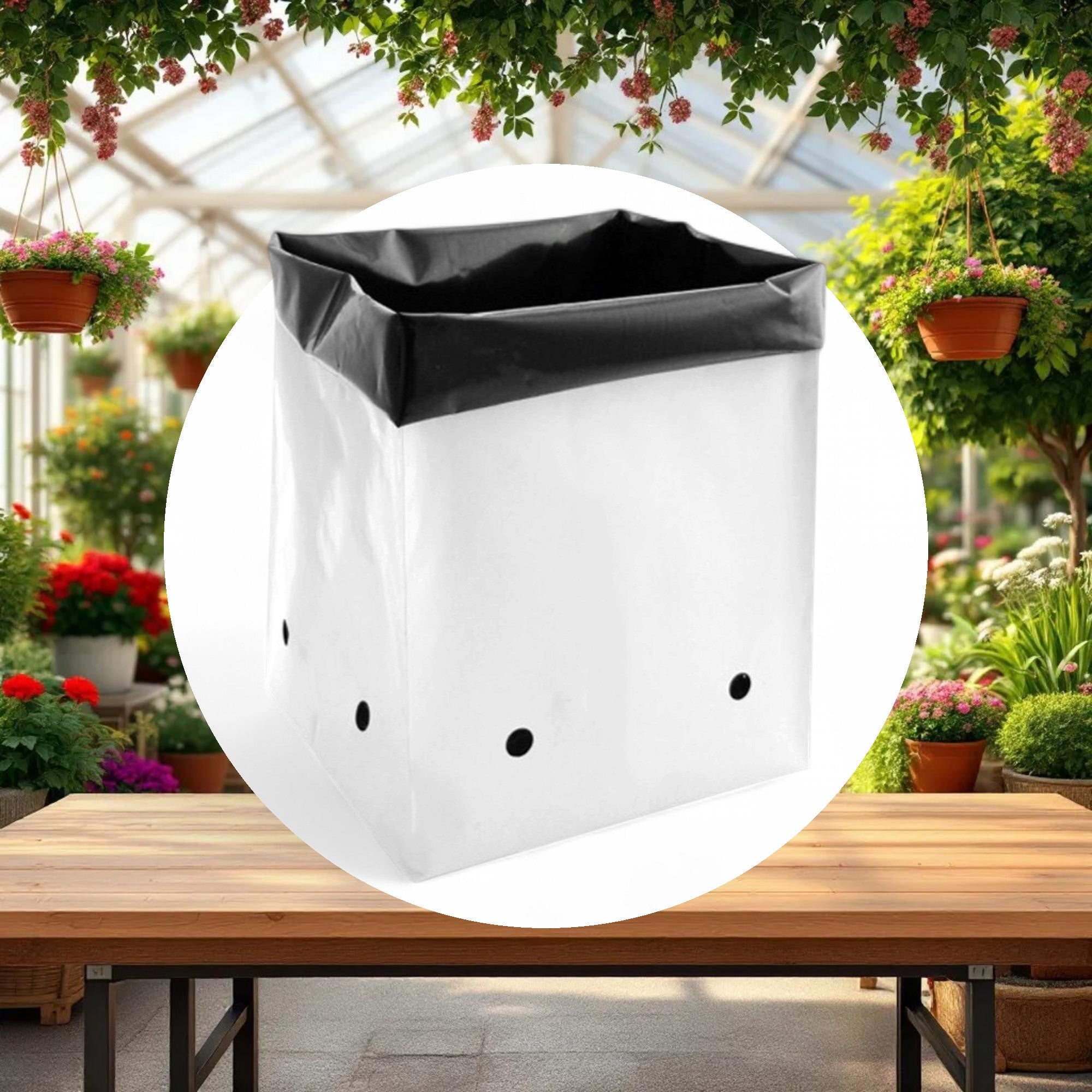 GROW1 PE Grow Bags Black & White 10 Gallon (25pcs/Pack) - Image 3