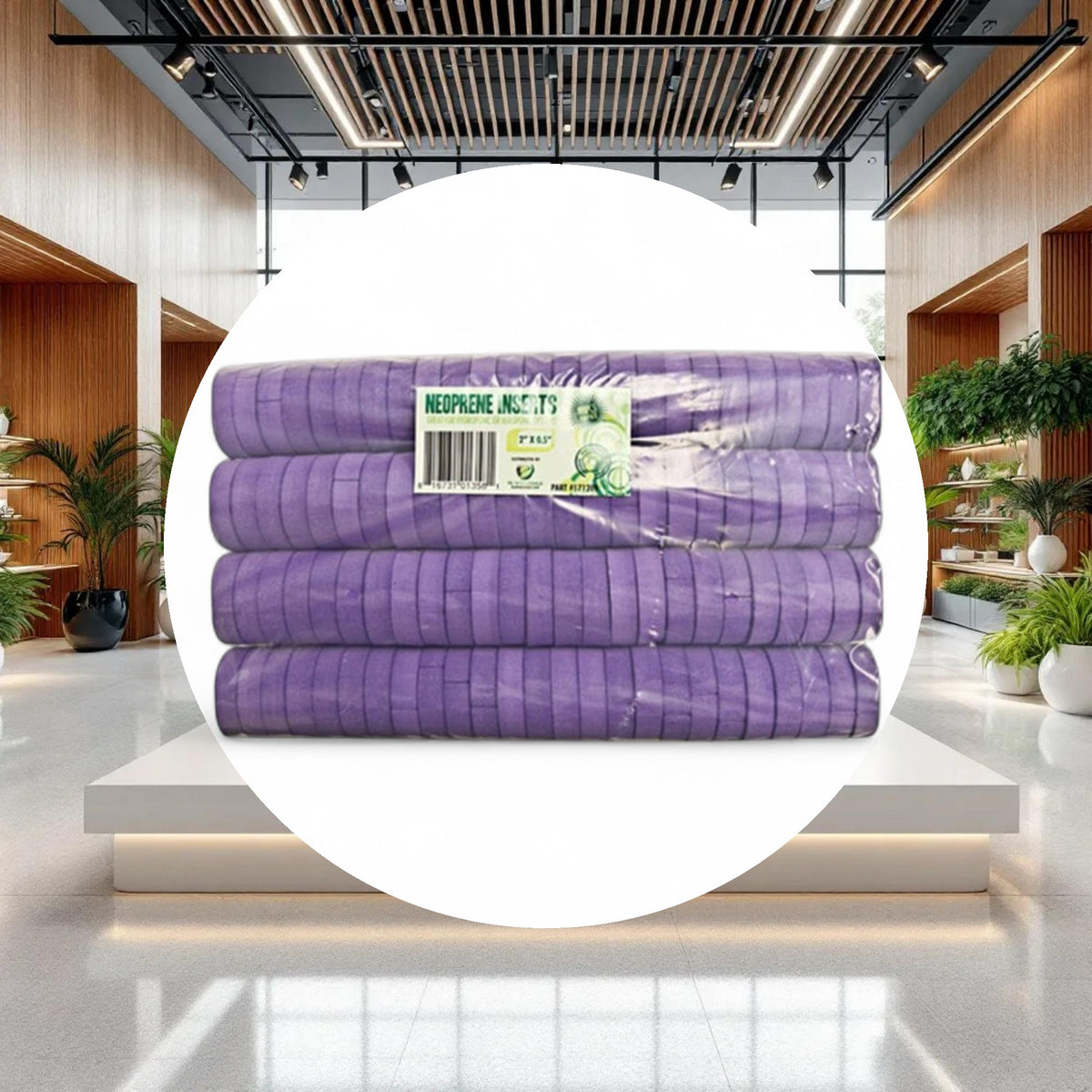 GROW1 Neoprene Inserts Purple 2in (100pcs/Pack) - Image 3