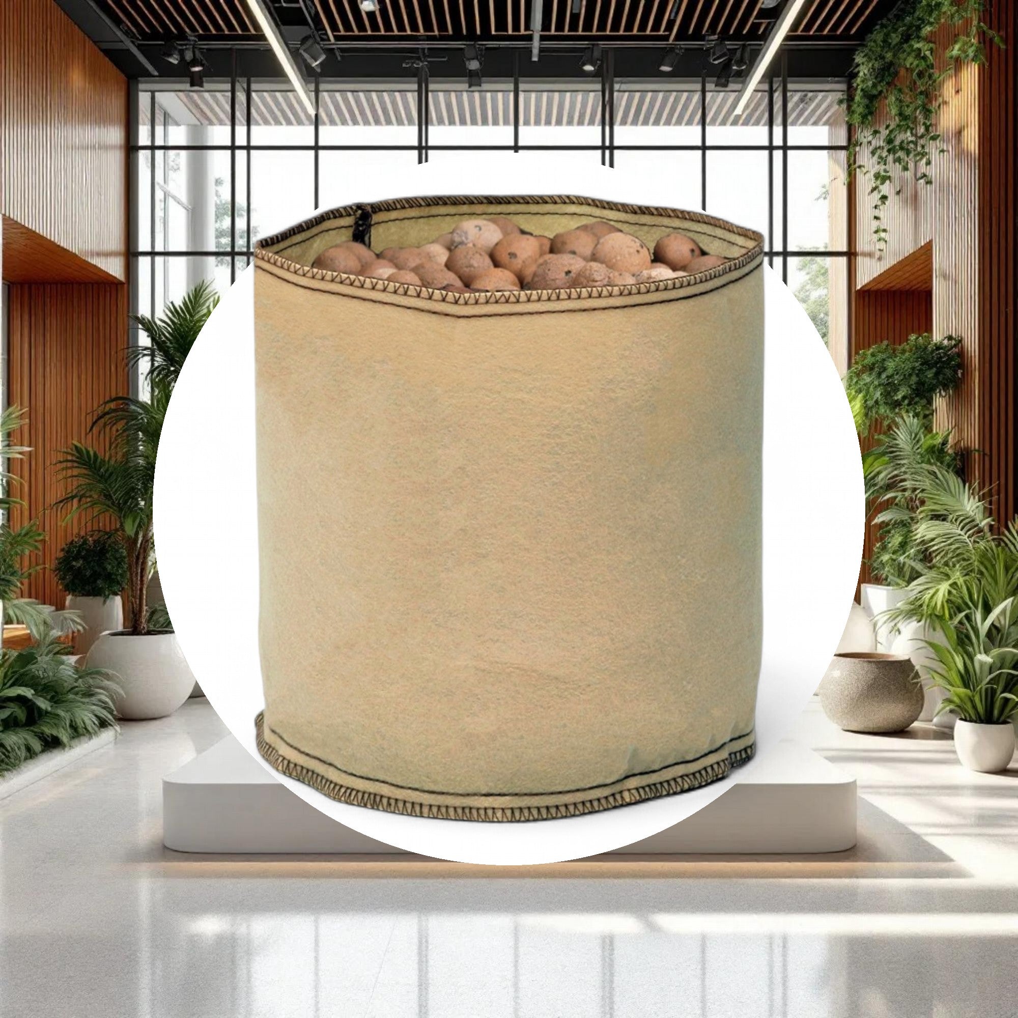 Grow1 Fabric Pot Tan 200 Gallon - Image 3