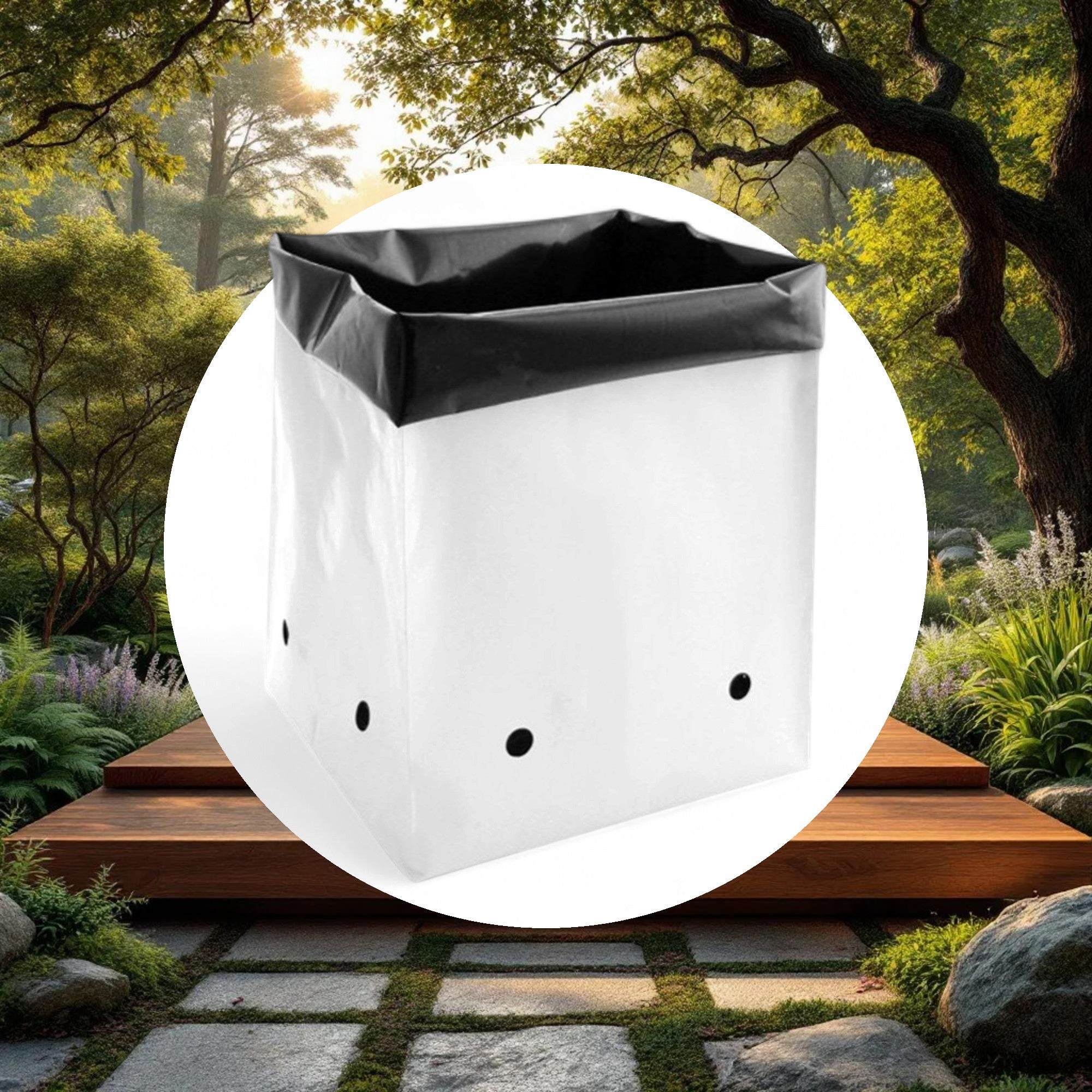 GROW1 PE Grow Bags Black & White 7 Gallon (25pcs/Pack) - Image 5