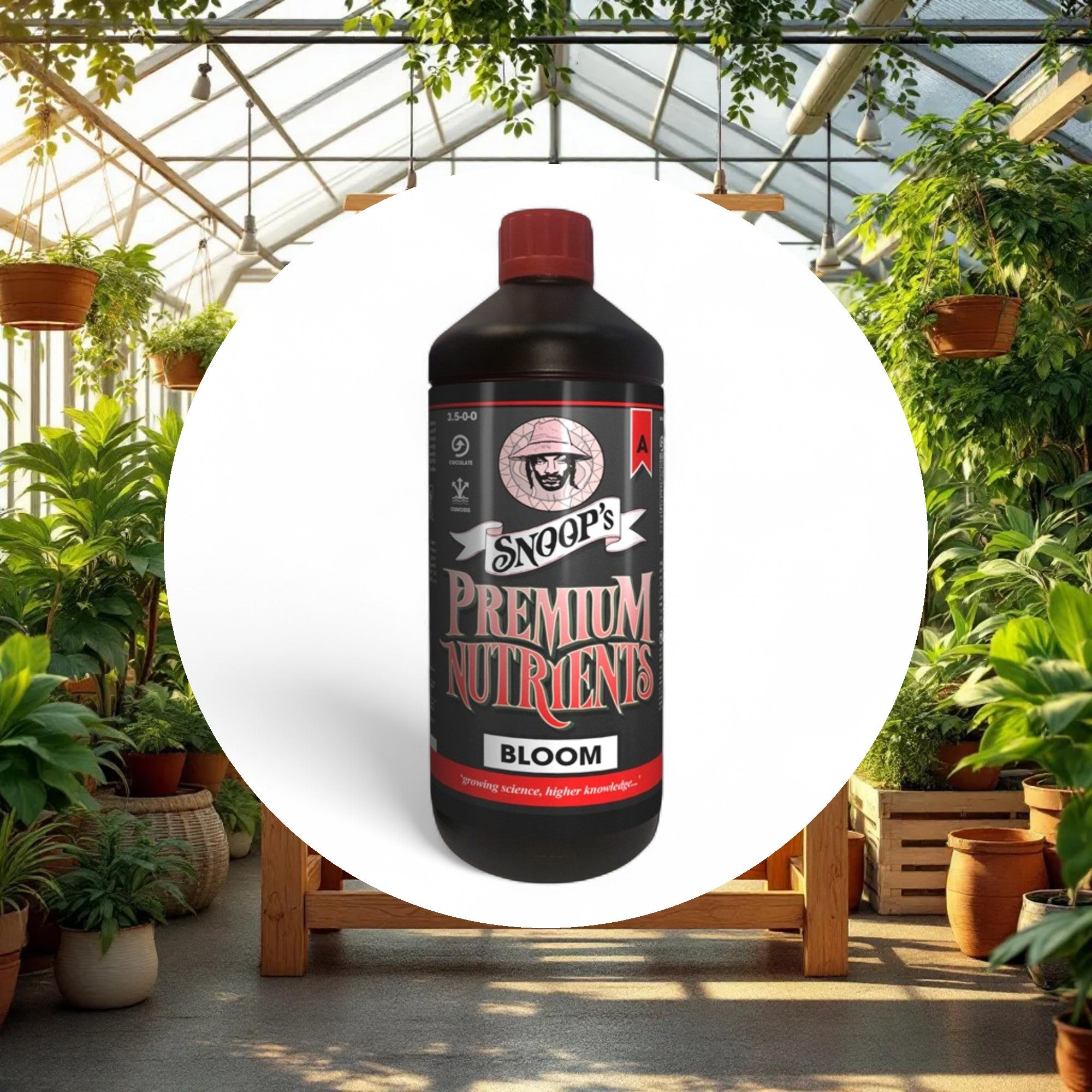 Snoop's Premium Nutrients Bloom A Non-Circulating 1ltr 3.1-0-0 (Soil, Hydro Run To Waste) - Image 2