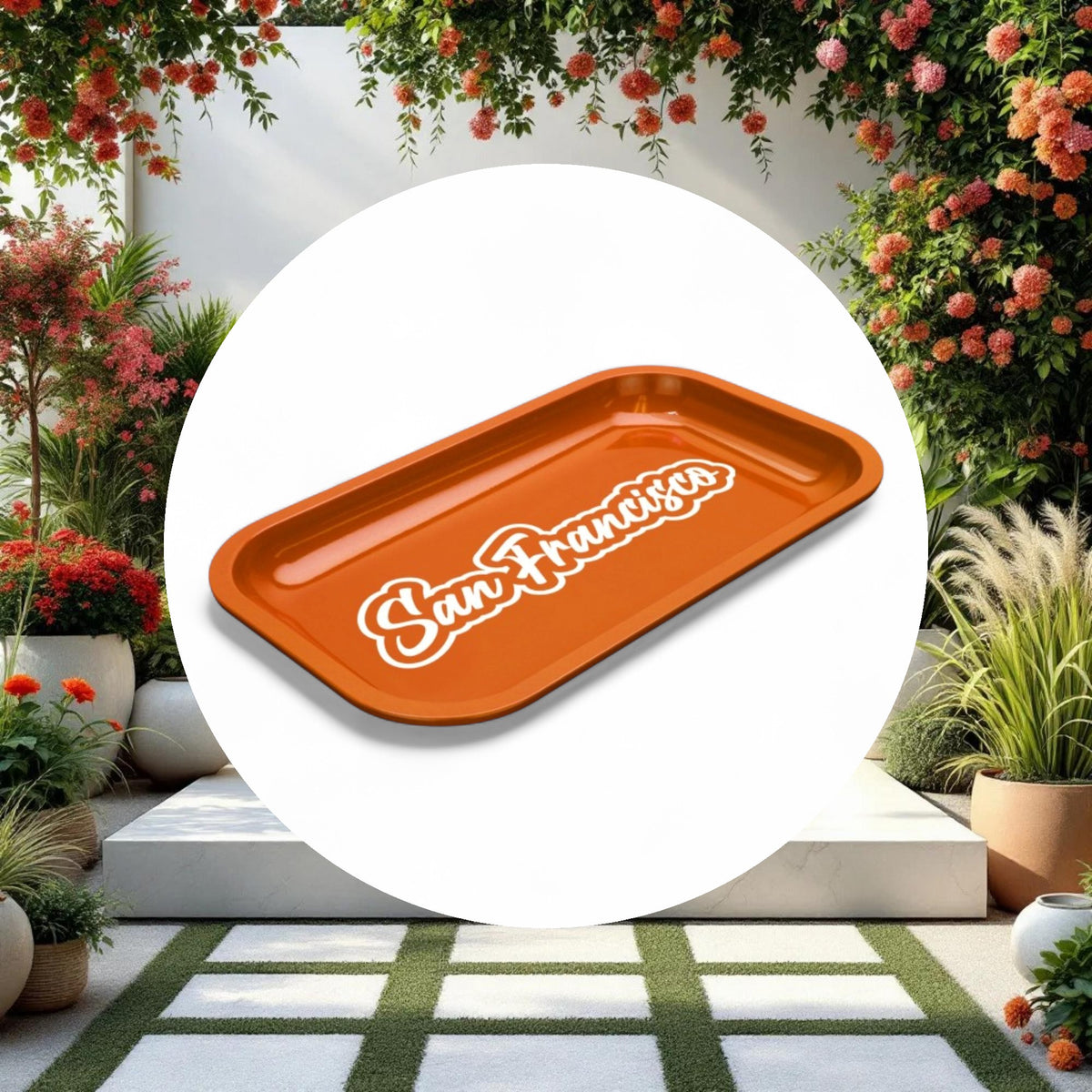 Med Dope Trays x San Francisco - Orange background White logo - Image 2