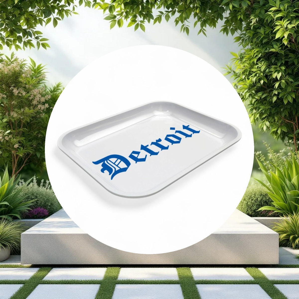 Large Dope Trays x Detroit White - background Blue logo - Image 2
