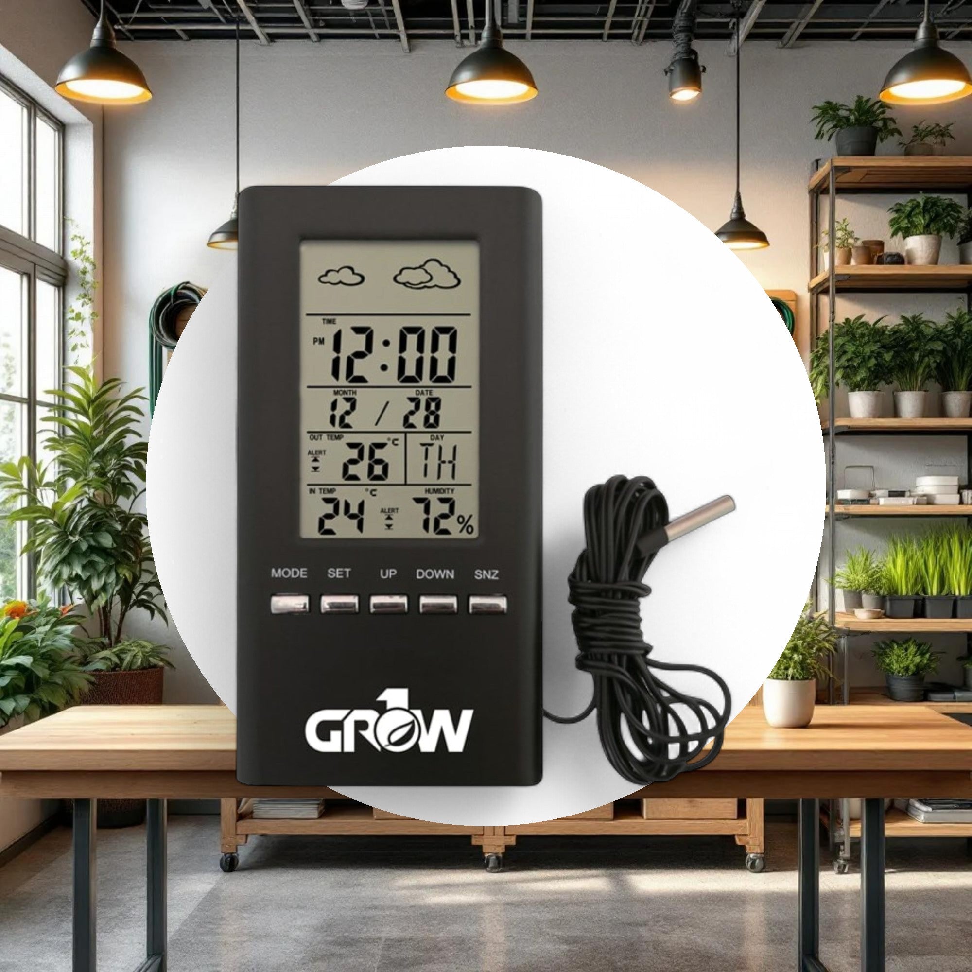 GROW1 Indoor & Outdoor Temperature And Humidity Hygrometer w/ Probe - Image 4