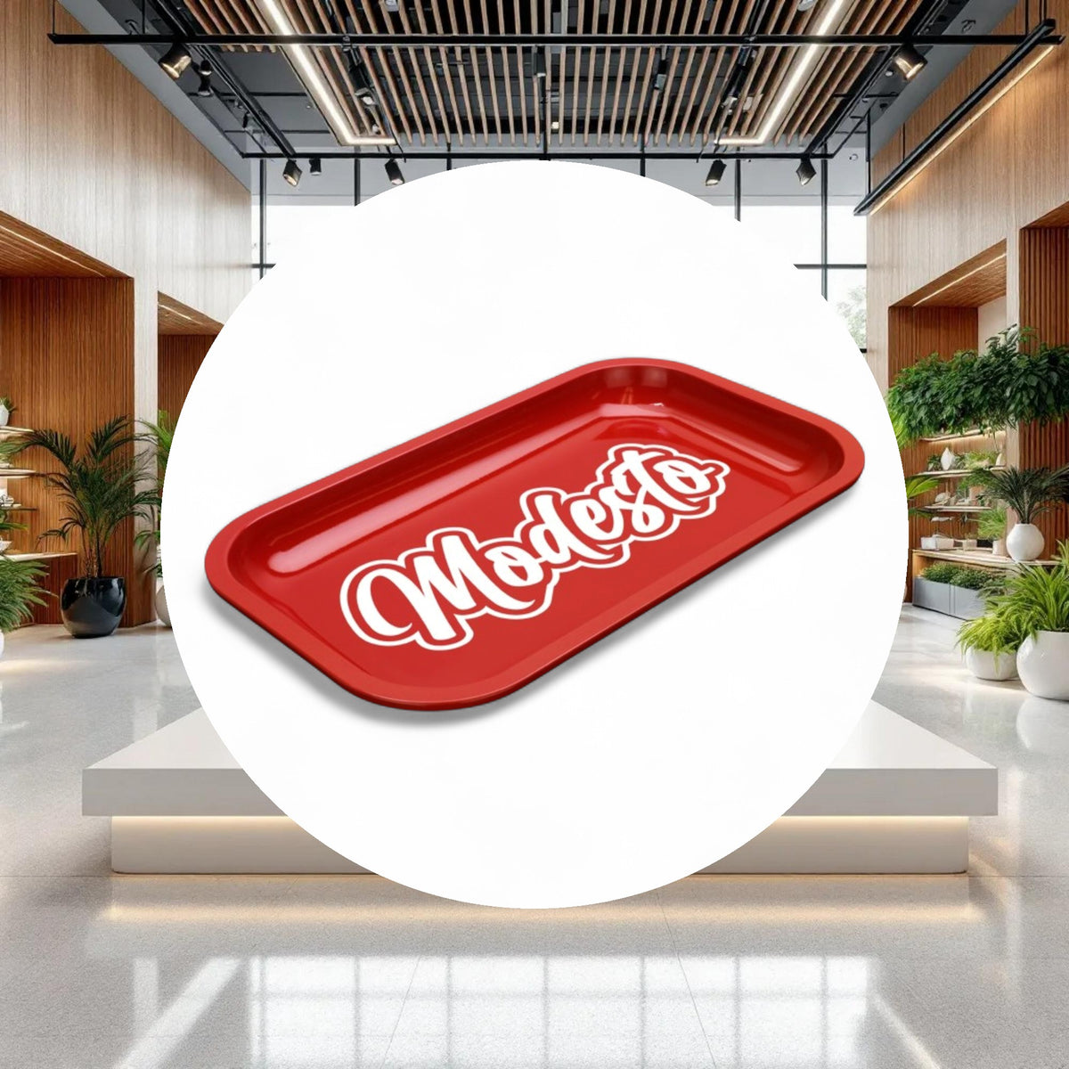 Med Dope Trays x Modesto – Red Background White logo - Image 3