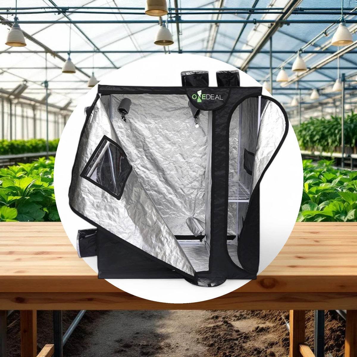 OneDeal VegFlower Grow Tent 4ft x 3ft x 4ft 9in - Image 2