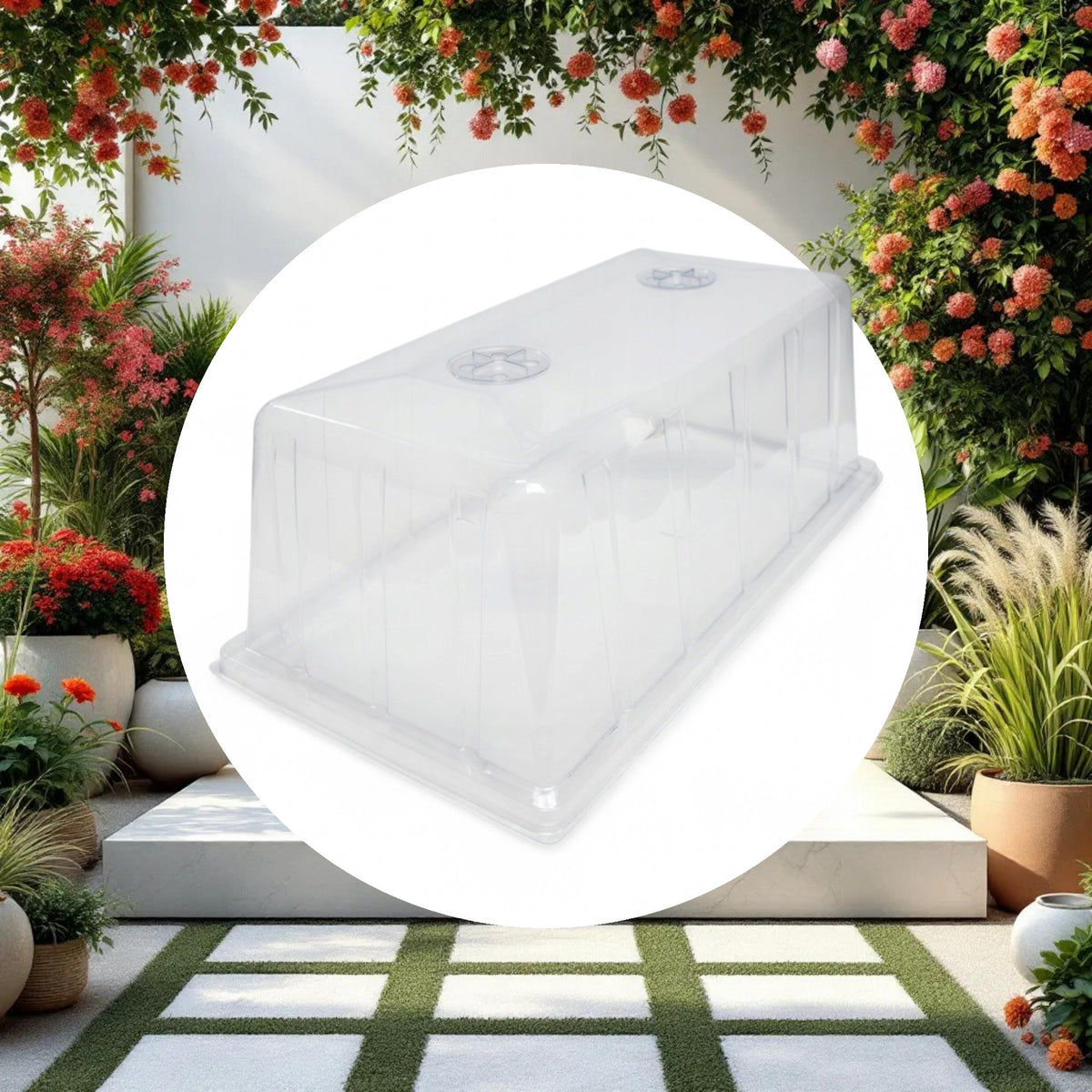 GROW1 8” Humidity Propagation Dome w/ Vents (10" x 20" x 8.25") - Image 2