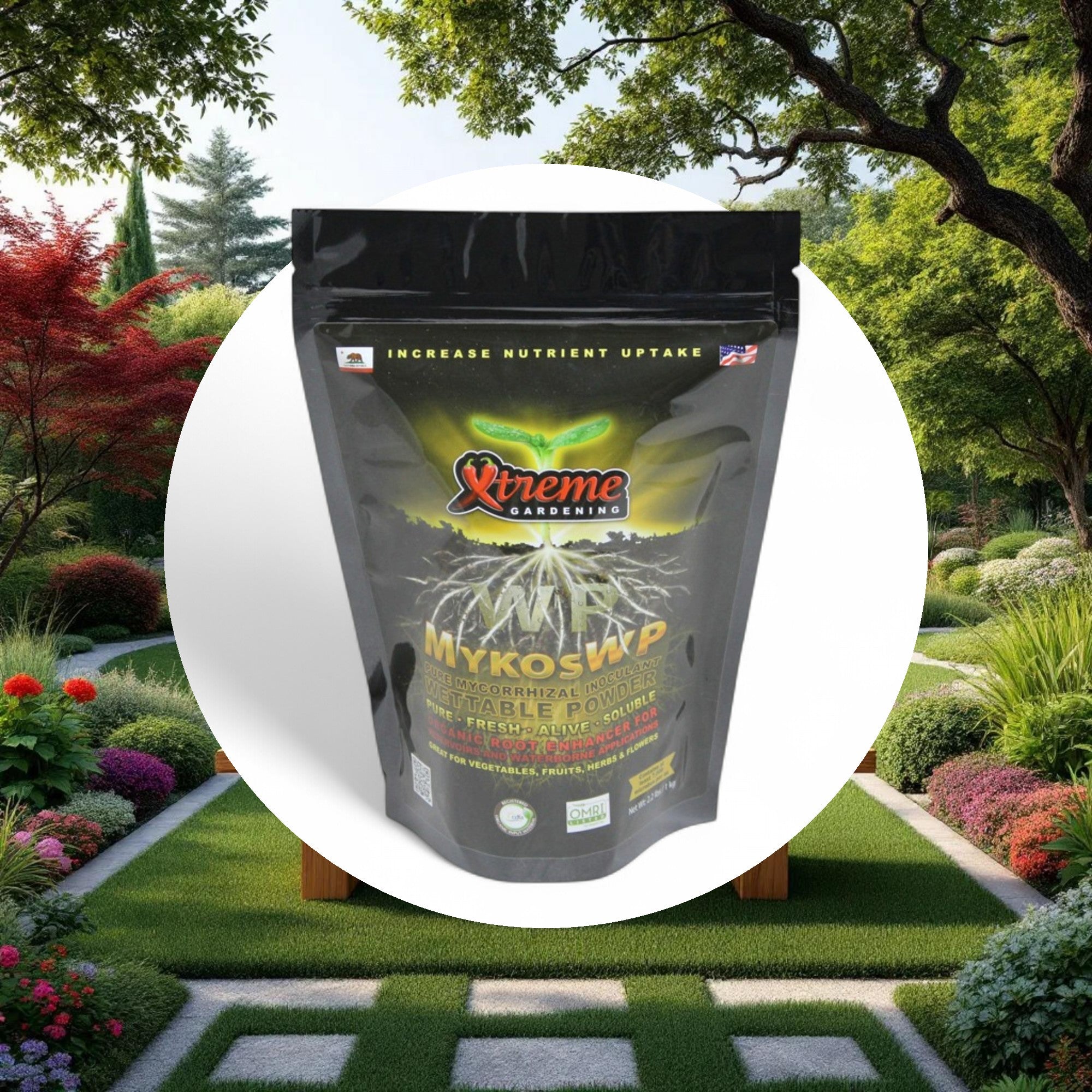 Xtreme Gardening MYKOS WP pure mycorrhizal wettable powder 2.2 lb, 6/cs - Image 4