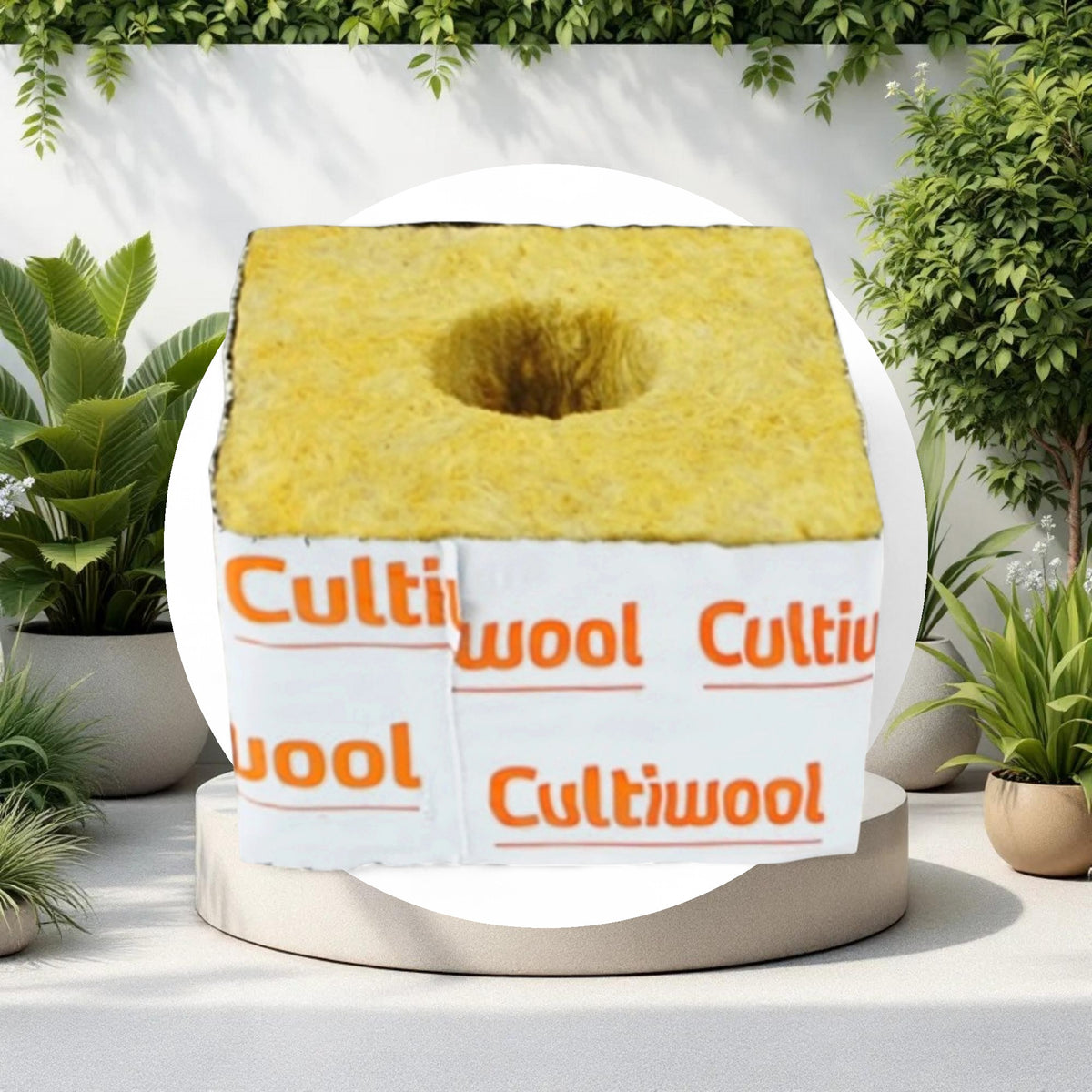 Cultiwool 4" x 4" x 2.5" Block (216 Blocks/Case) - Image 2