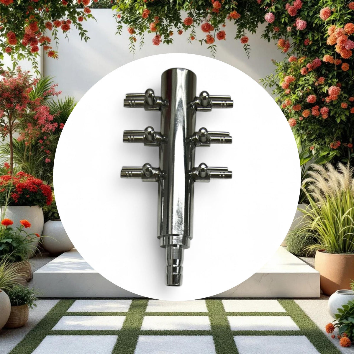 Chrome Air Divider 6 Outlet - Image 2