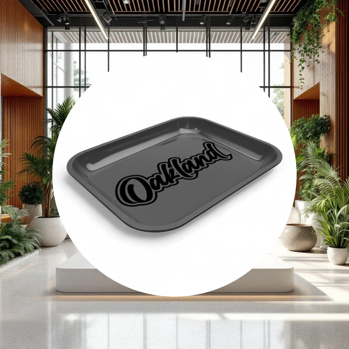 Large Dope Trays x Oakland – Grey Background Black Logo - Image 3