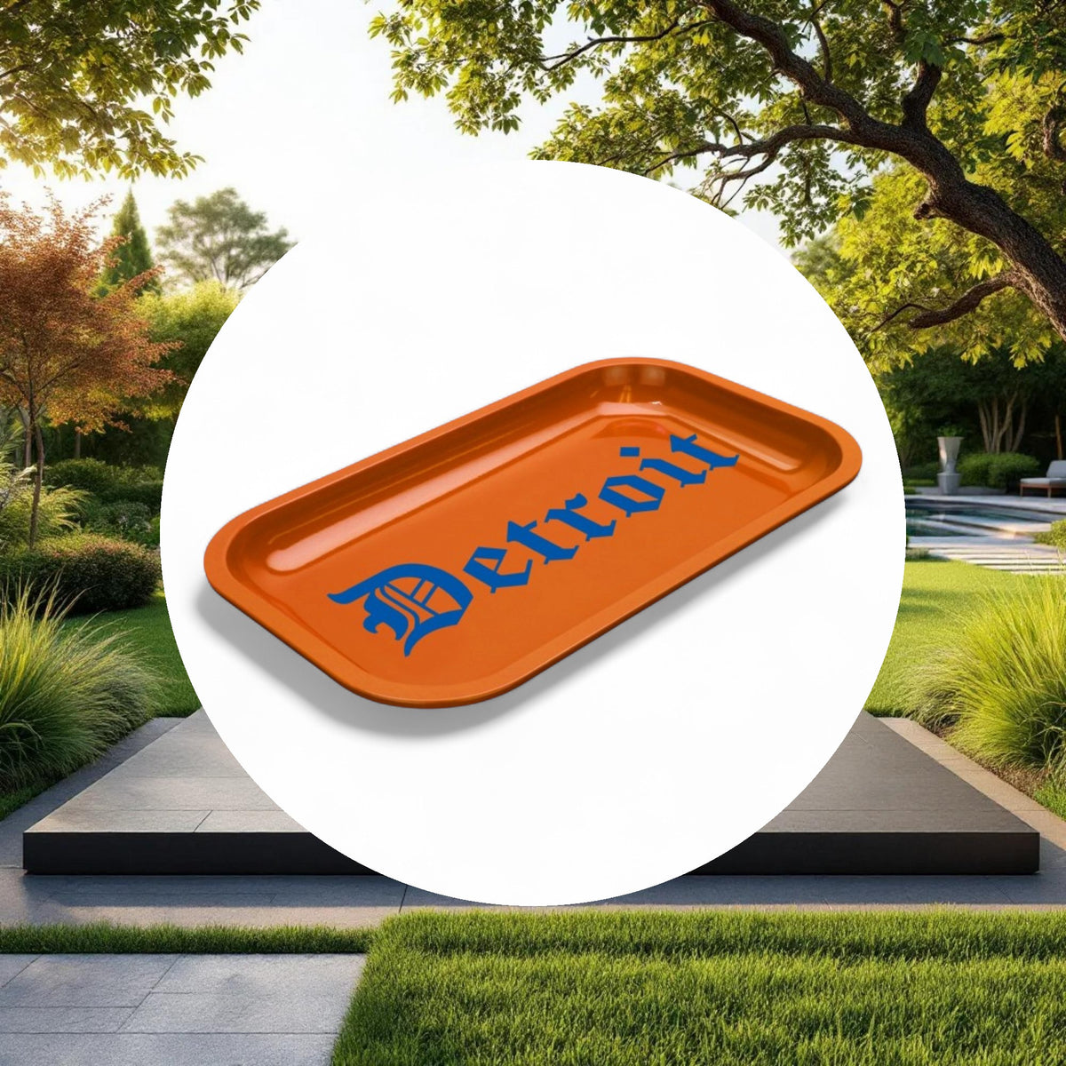 Med Dope Trays x Detroit Orange - background Blue logo - Image 4