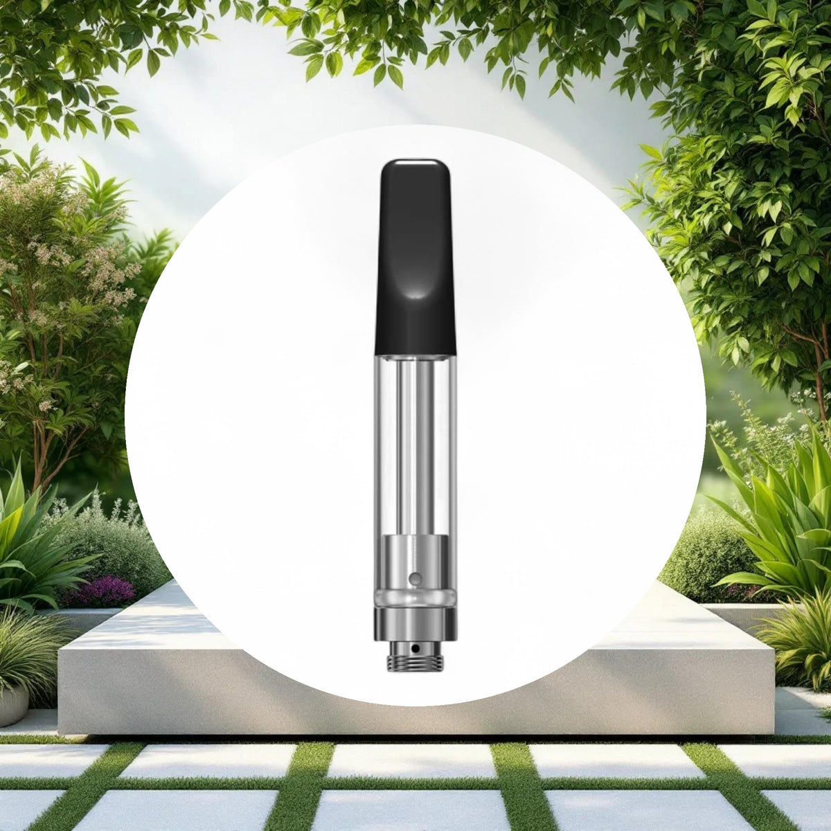 1ml Black Ceramic Cartridge w/ 2mm inlet (1-piece) - Image 2