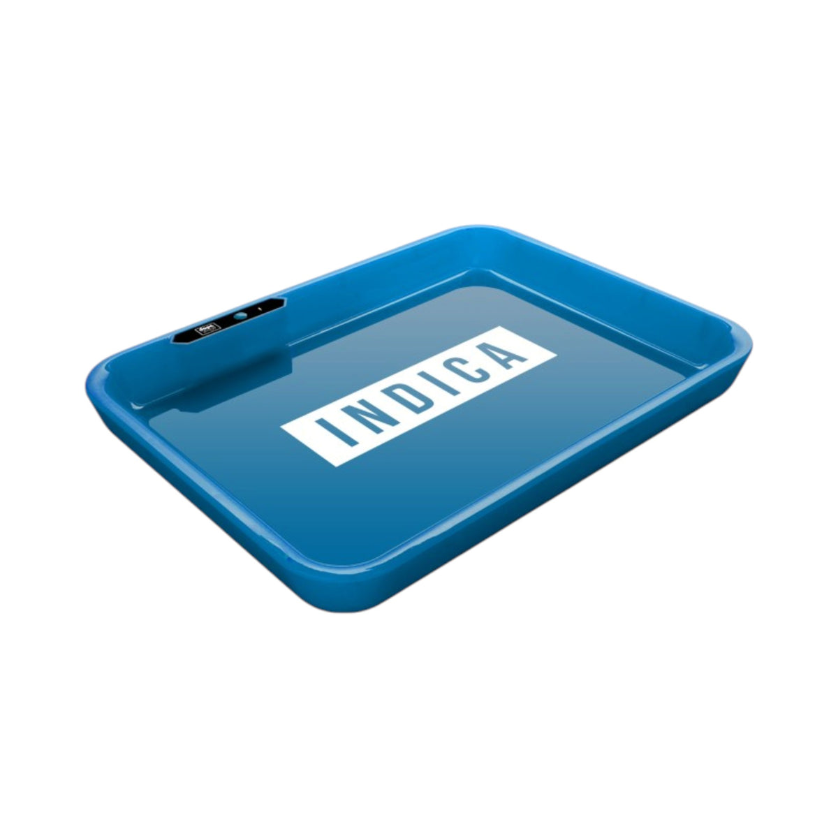 Dope Trays x Indica  - Blue background white logo