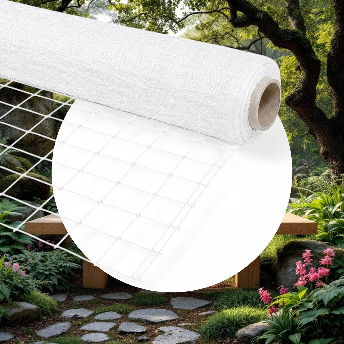 VineLine Durable Plastic Trellis Netting White Roll 4ft x 3300ft w/ 4in Squares - Image 5