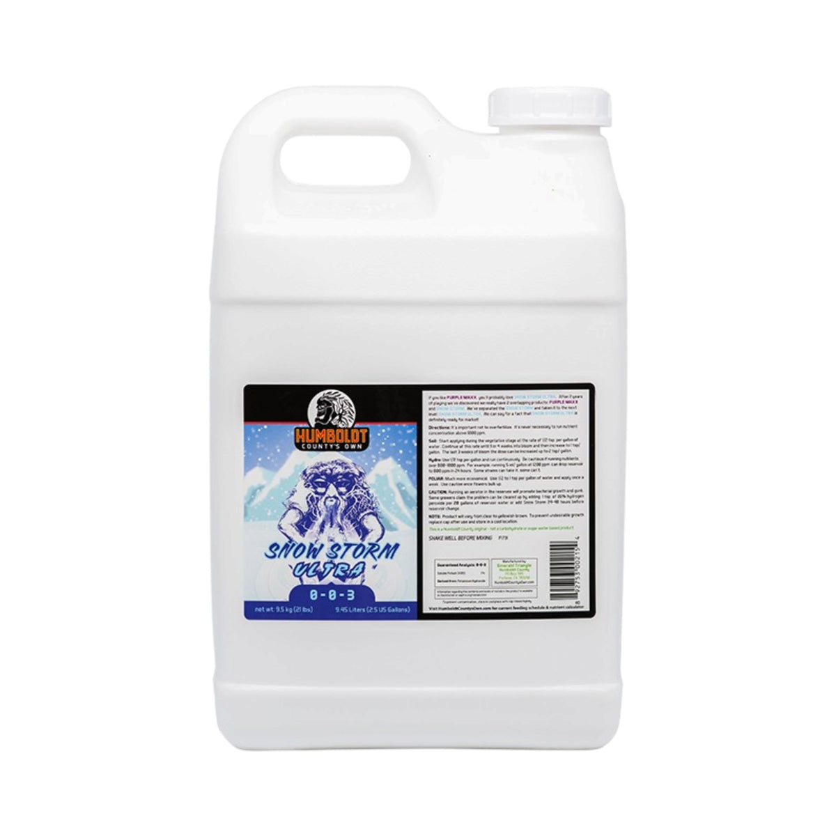 Humboldt County's Own Snow Storm Ultra 2.5gal