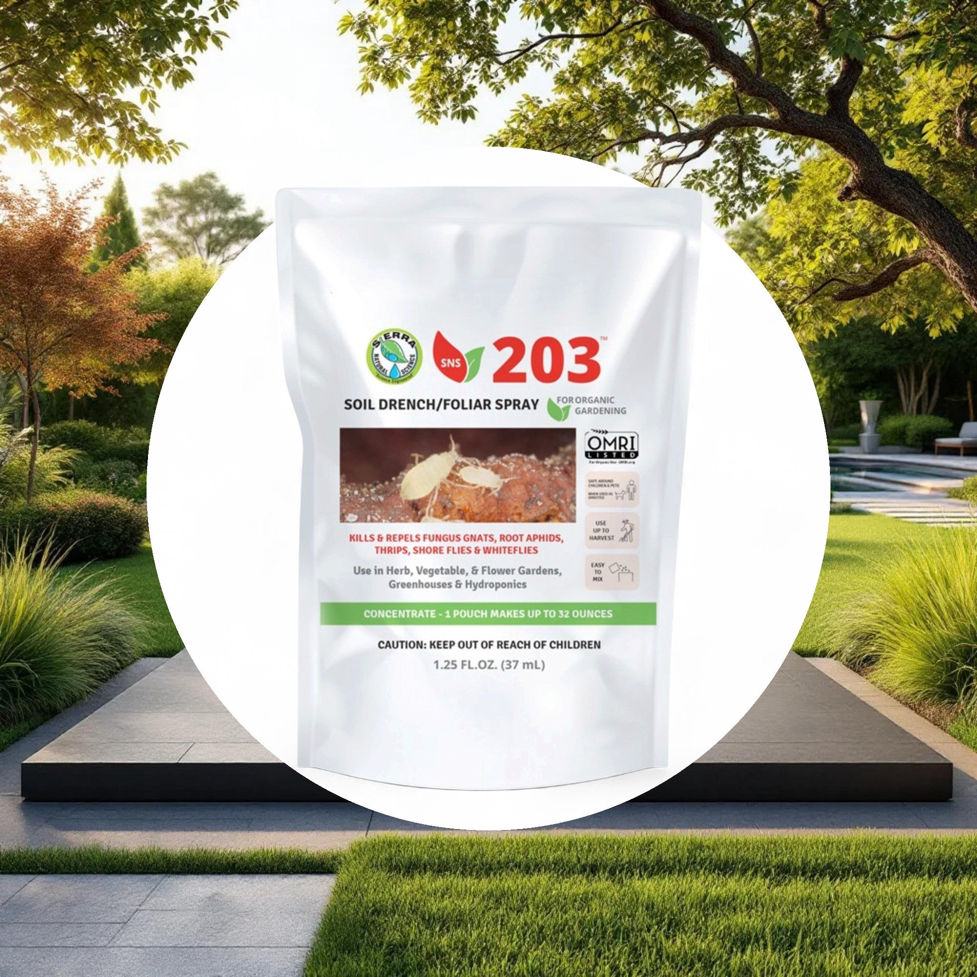 SNS 203 Soil Drench & Foliar Spray Pouch 1.25 fl oz (10pcs/Pack) - Image 4
