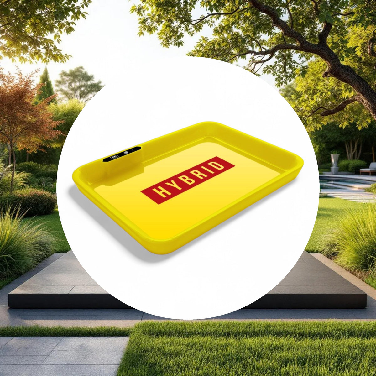 Dope Trays x Hybrid - yellow background red logo - Image 4