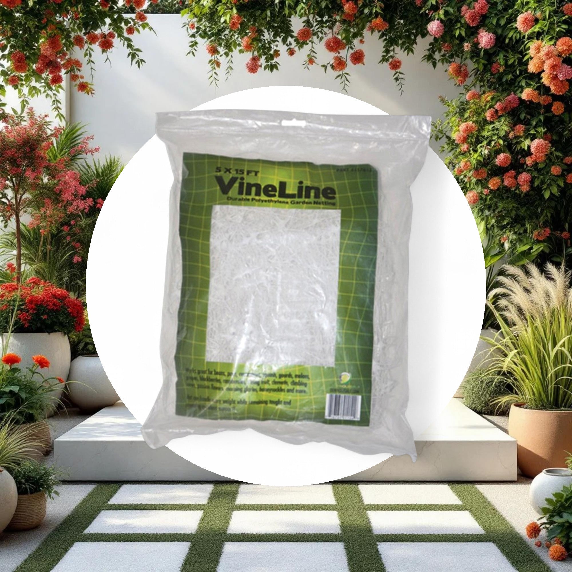 VineLine Durable Plastic Trellis Netting White 5ft x 30ft - Image 2