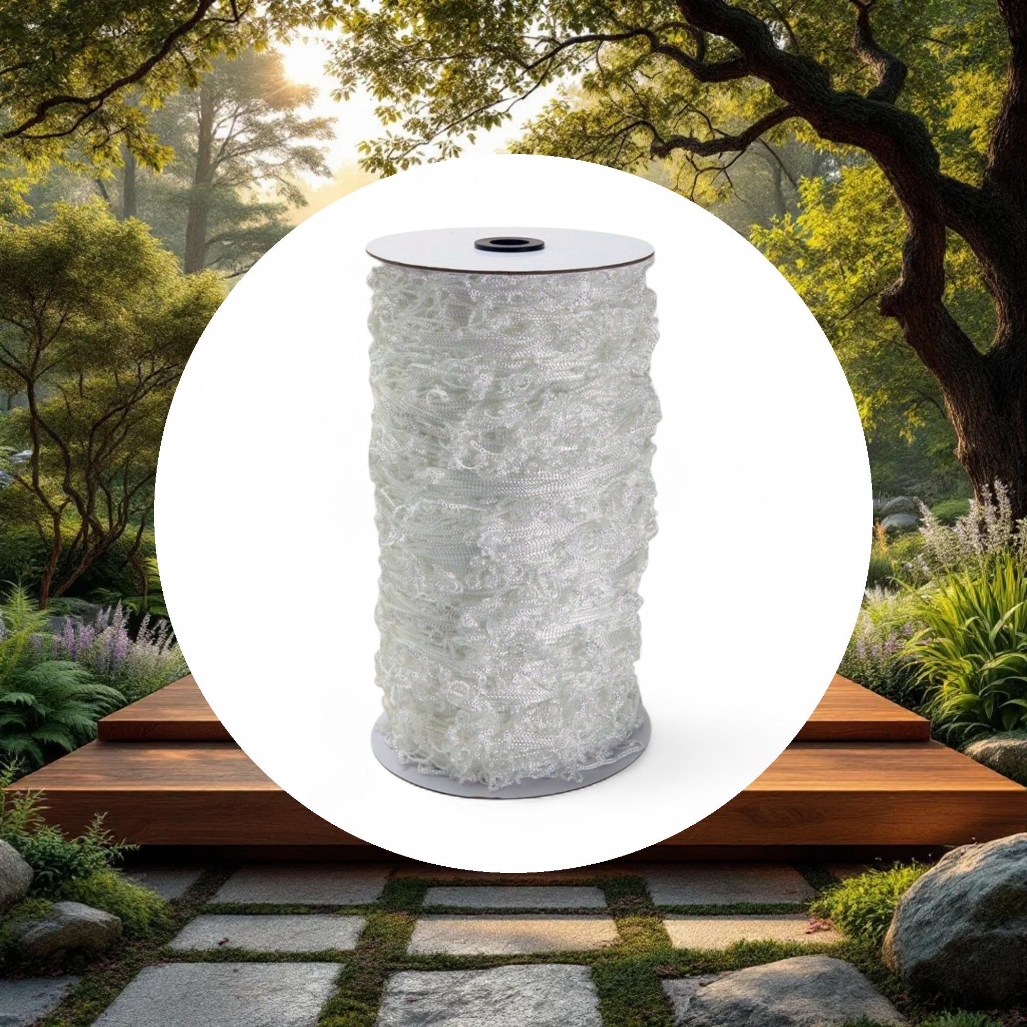 5'x230' Trellis Netting Roll White 3.5" Mesh Squares - Image 5