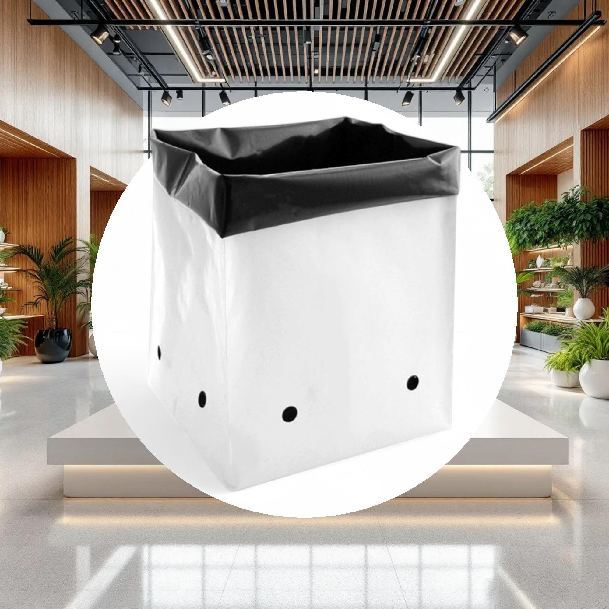 GROW1 PE Grow Bags Black & White 1 Gallon (100pcs/Pack) - Image 3