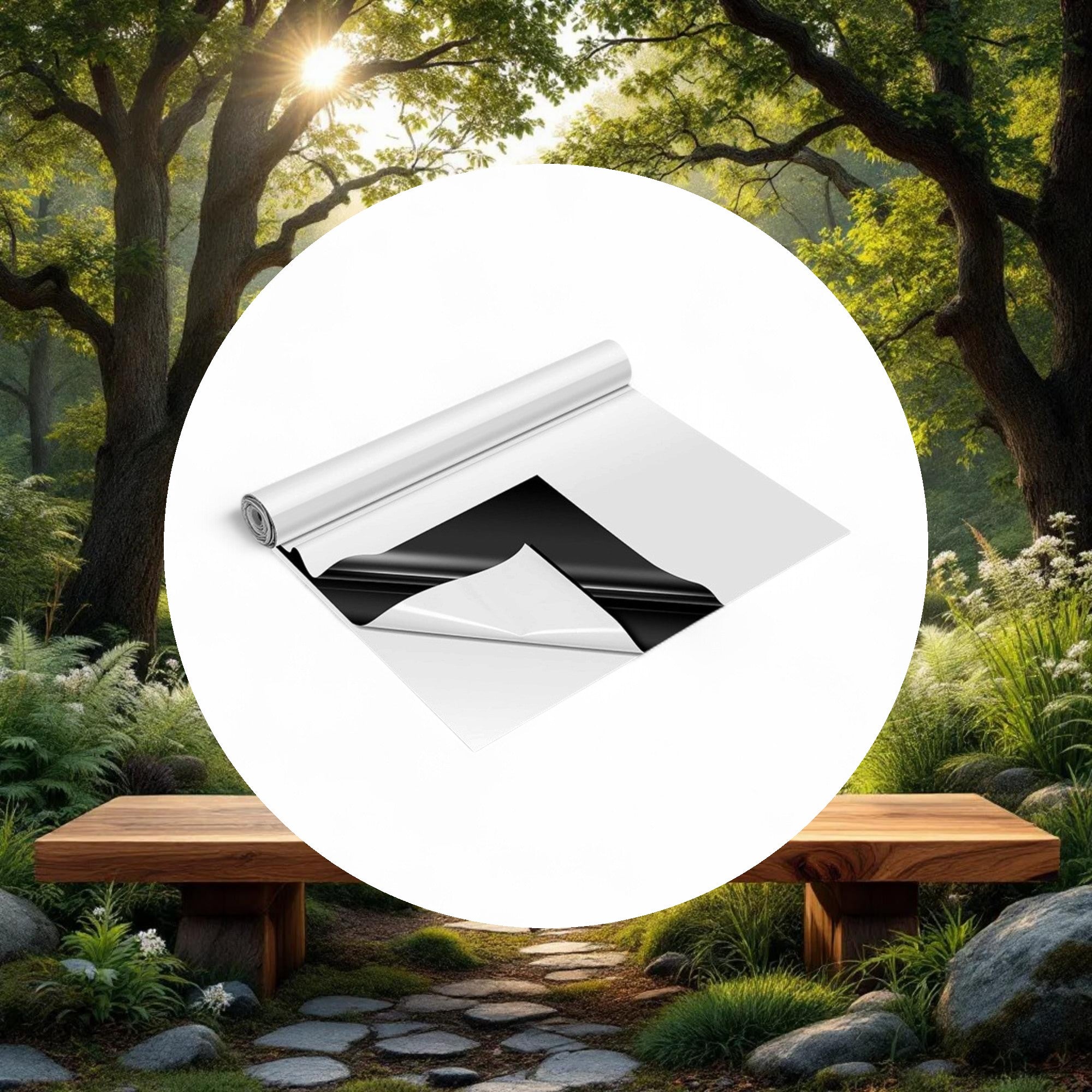 Panda Film Black and White Poly Film Roll 5.5mil 10ft x 50ft - Image 5