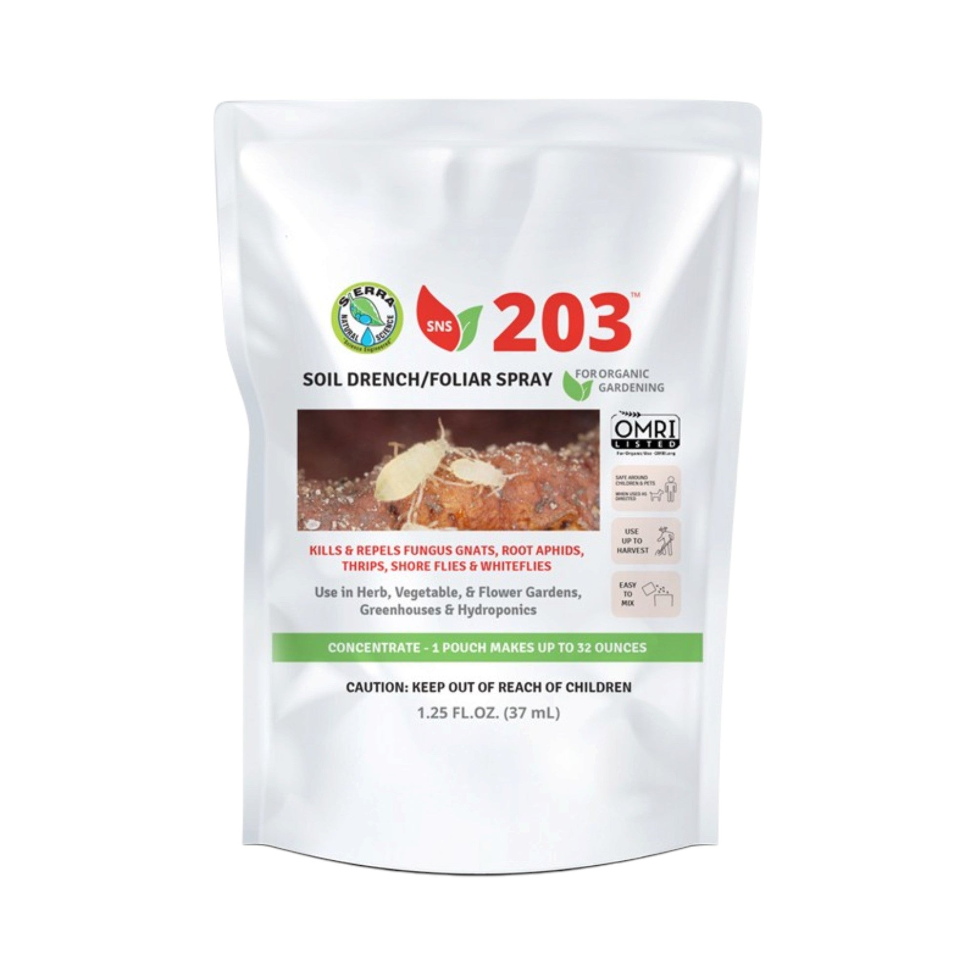 SNS 203 Soil Drench & Foliar Spray Pouch 1.25 fl oz (10pcs/Pack)