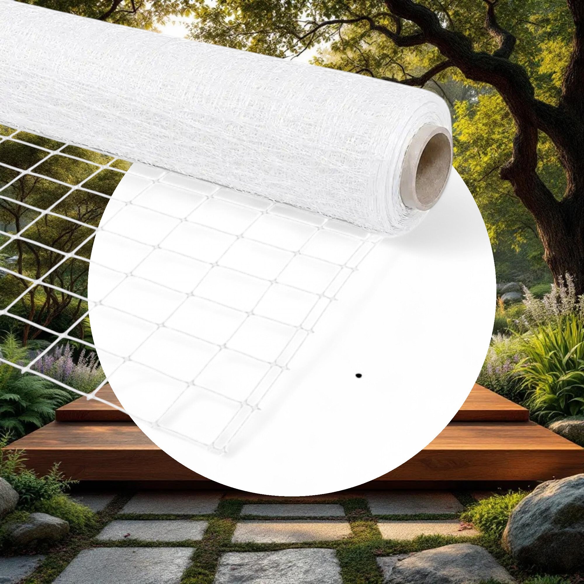 VineLine Durable Plastic Trellis Netting White Roll 4ft x 100ft w/ 6in Squares - Image 5