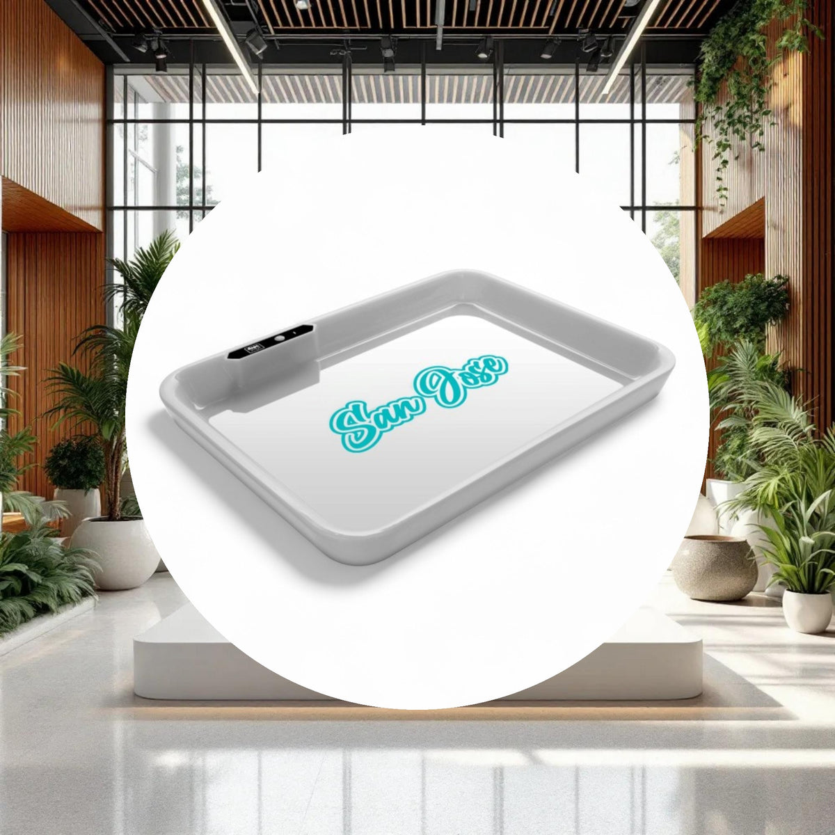 Dope Trays x San Jose – White Background Teal logo - Image 3