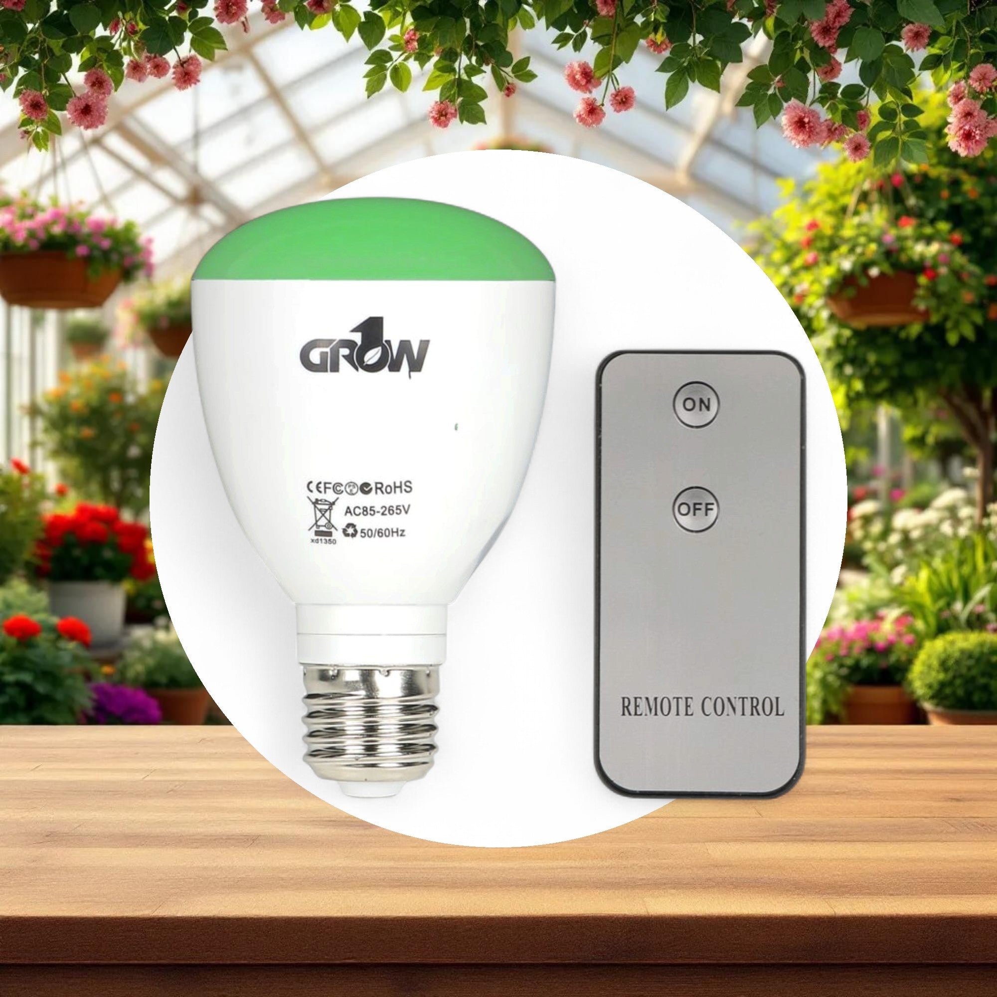 Grow1 Green LED Light Bulb w/ Remote - Image 4