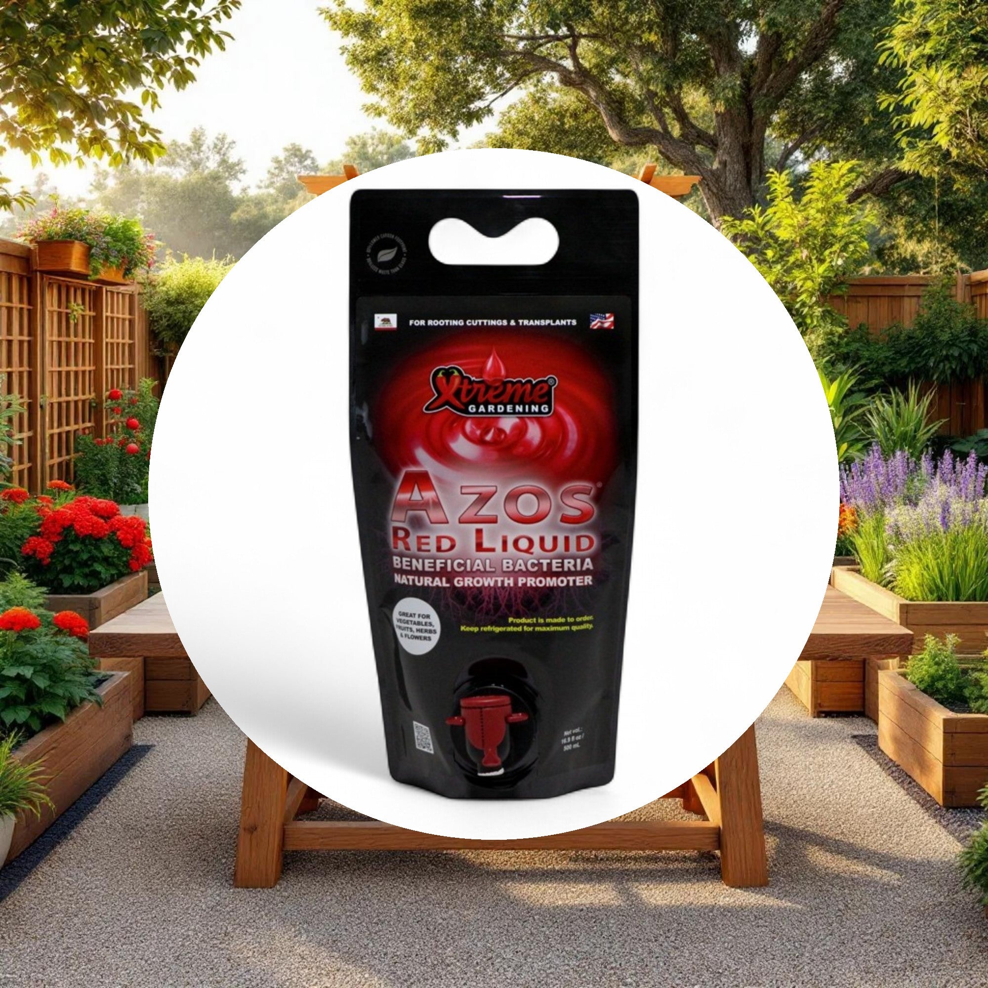 Xtreme Gardening AZOS Red Liquid root booster/growth promoter 750 mL, 8/cs - Image 5