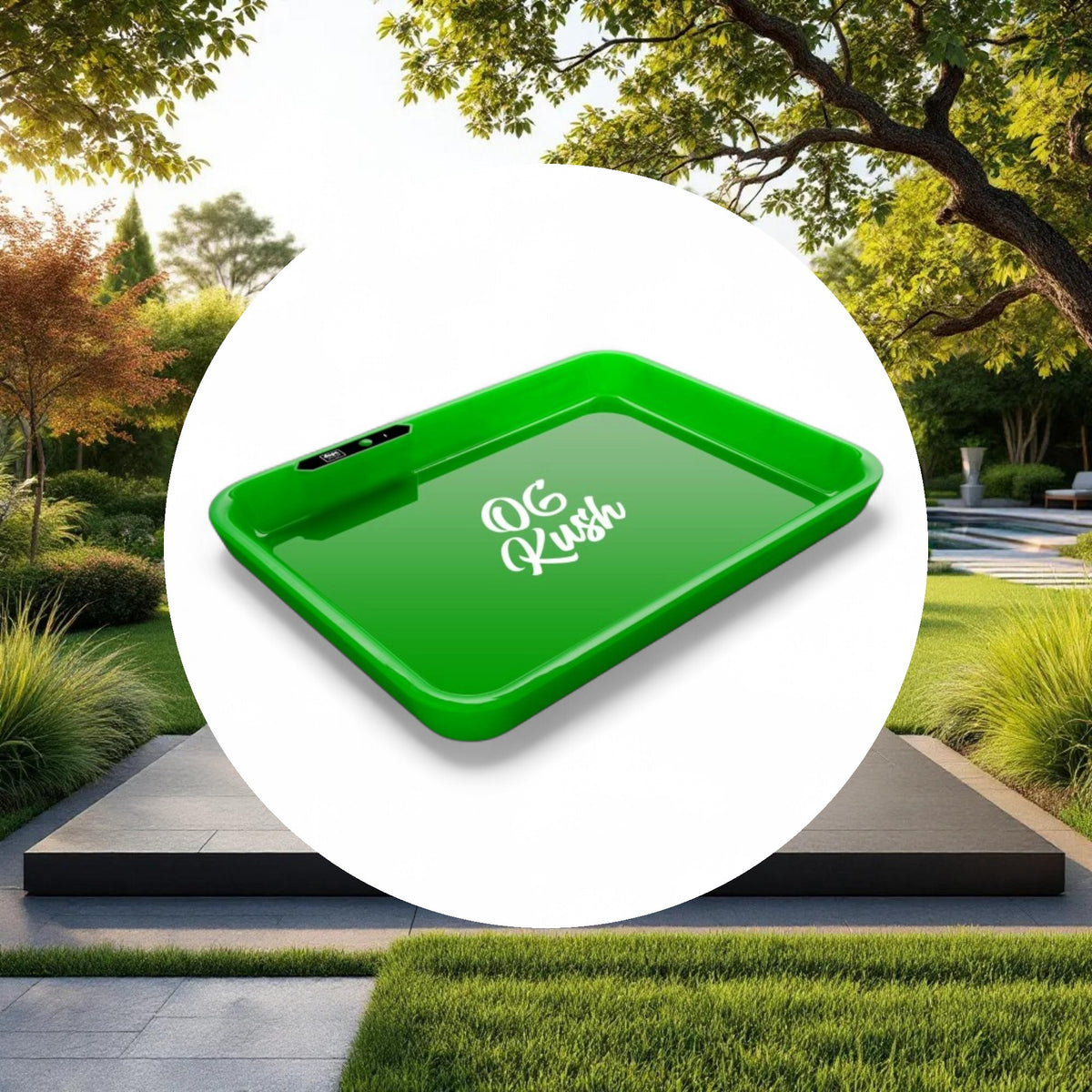 Dope Trays x OG Kush  -  Green background white logo - Image 4