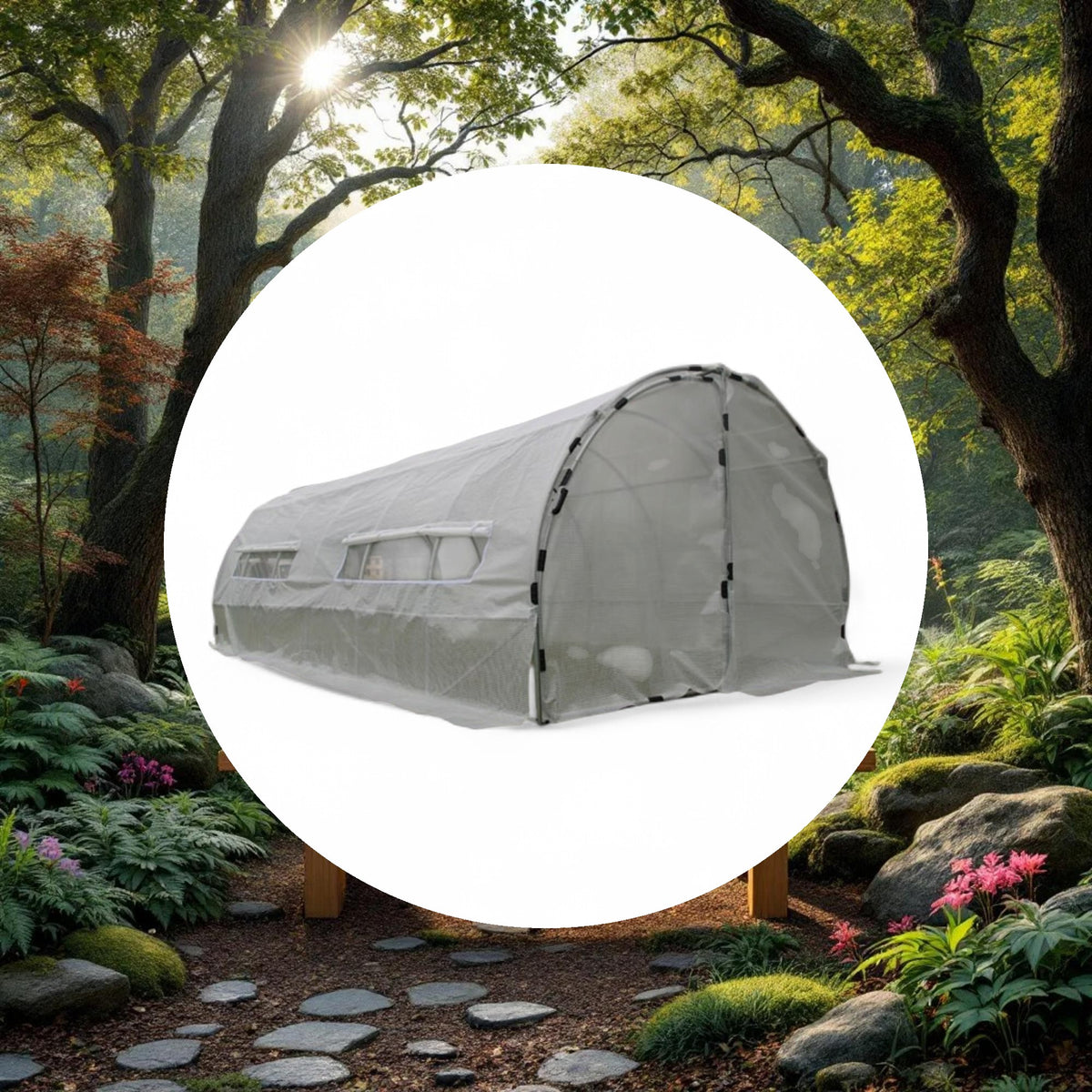 GROW1 Heavy-Duty Greenhouse Hoop House (20ft x 10ft x 6.5ft) - Image 5