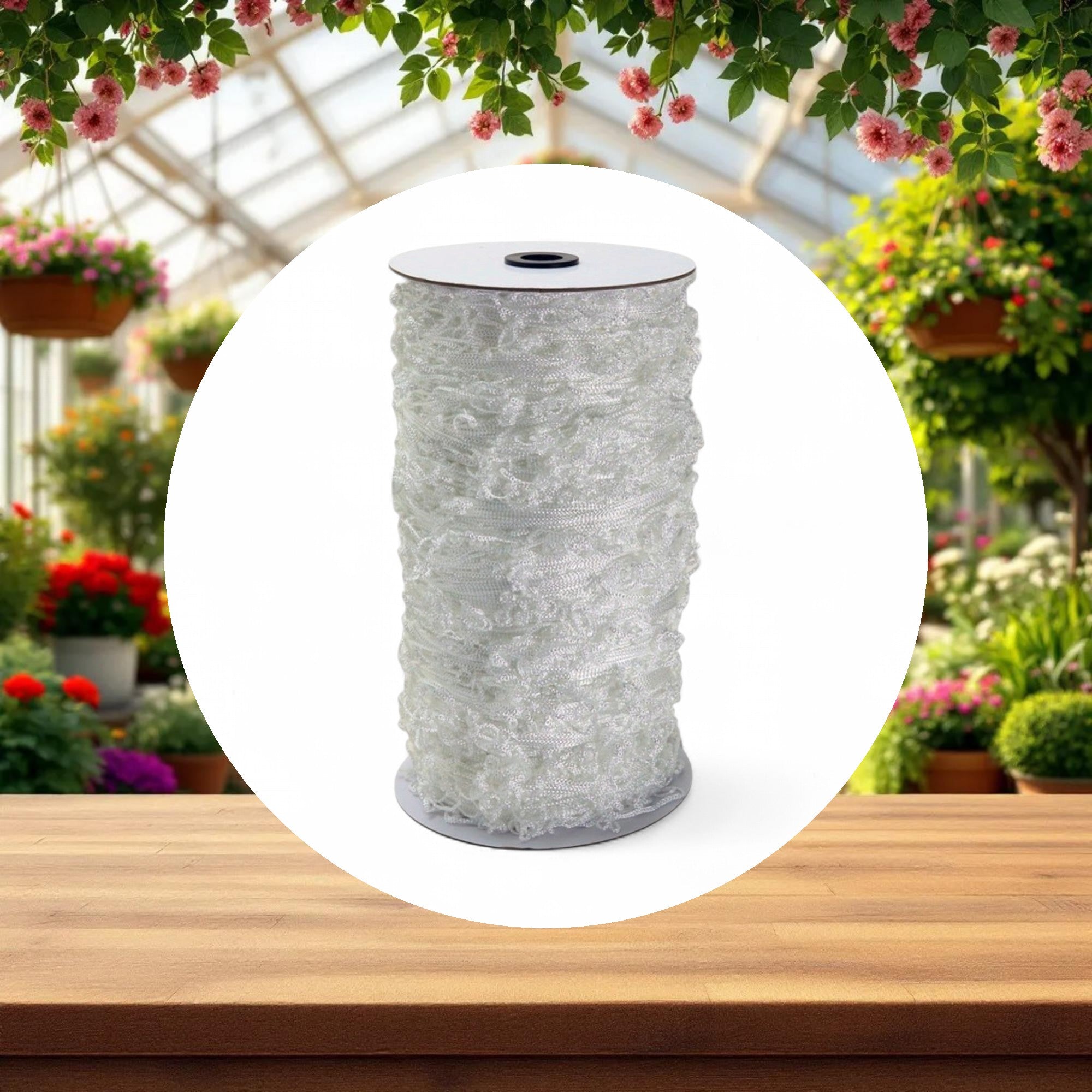 5'x230' Trellis Netting Roll White 3.5" Mesh Squares - Image 3