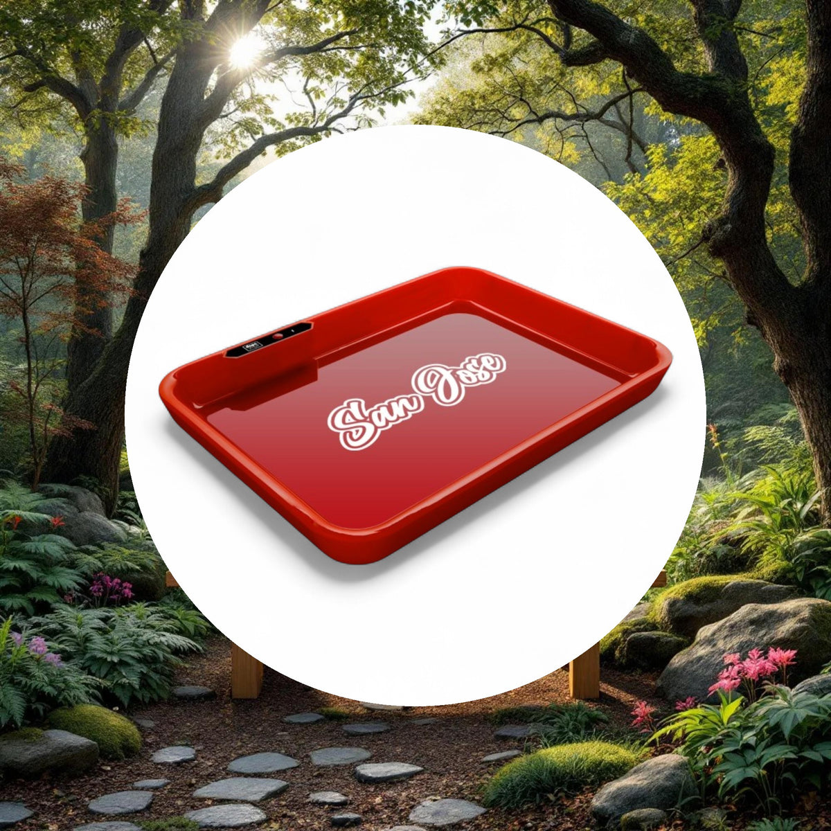 Dope Trays x San Jose – Red background white logo - Image 5
