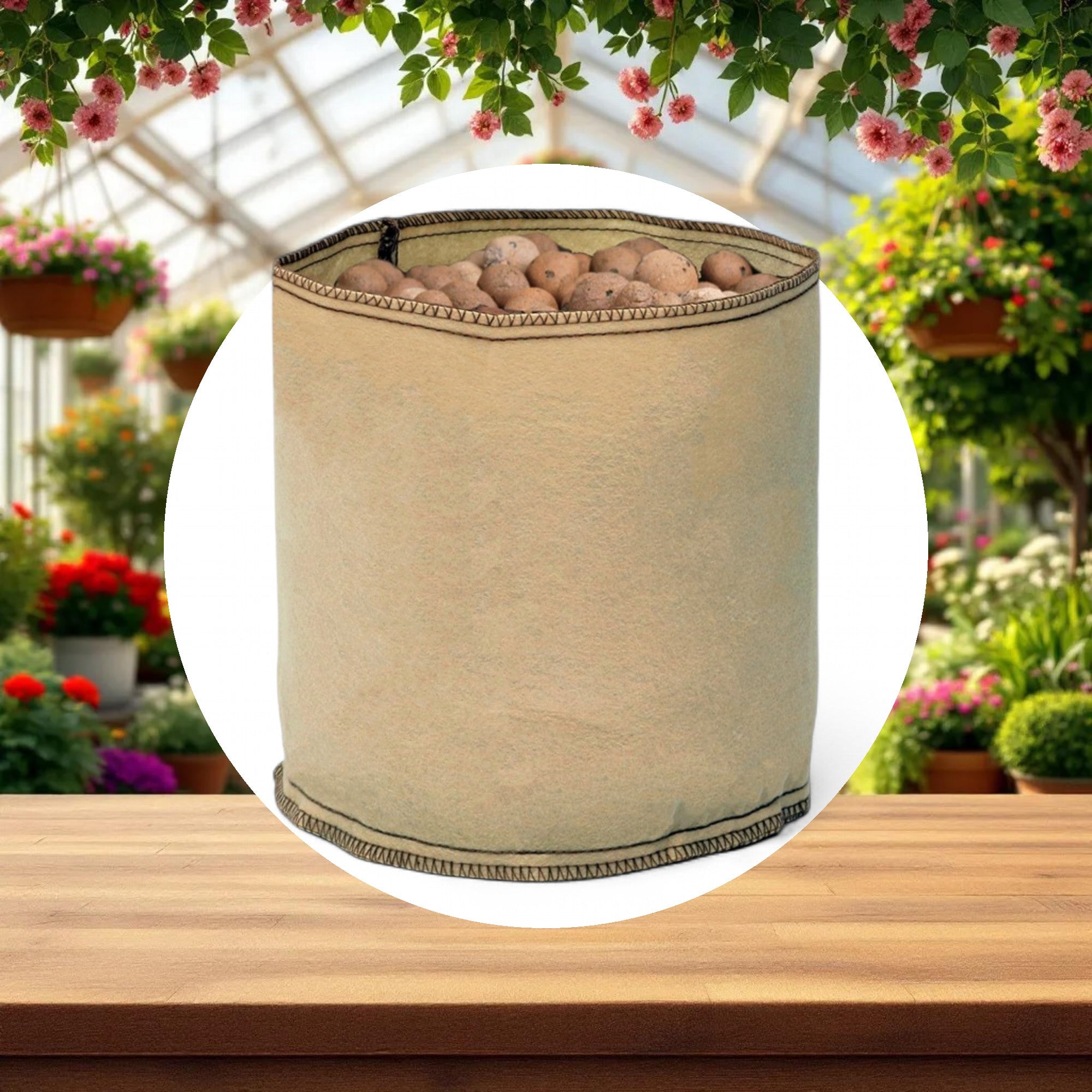 Grow1 Fabric Pot Tan 300 Gallon - Image 3