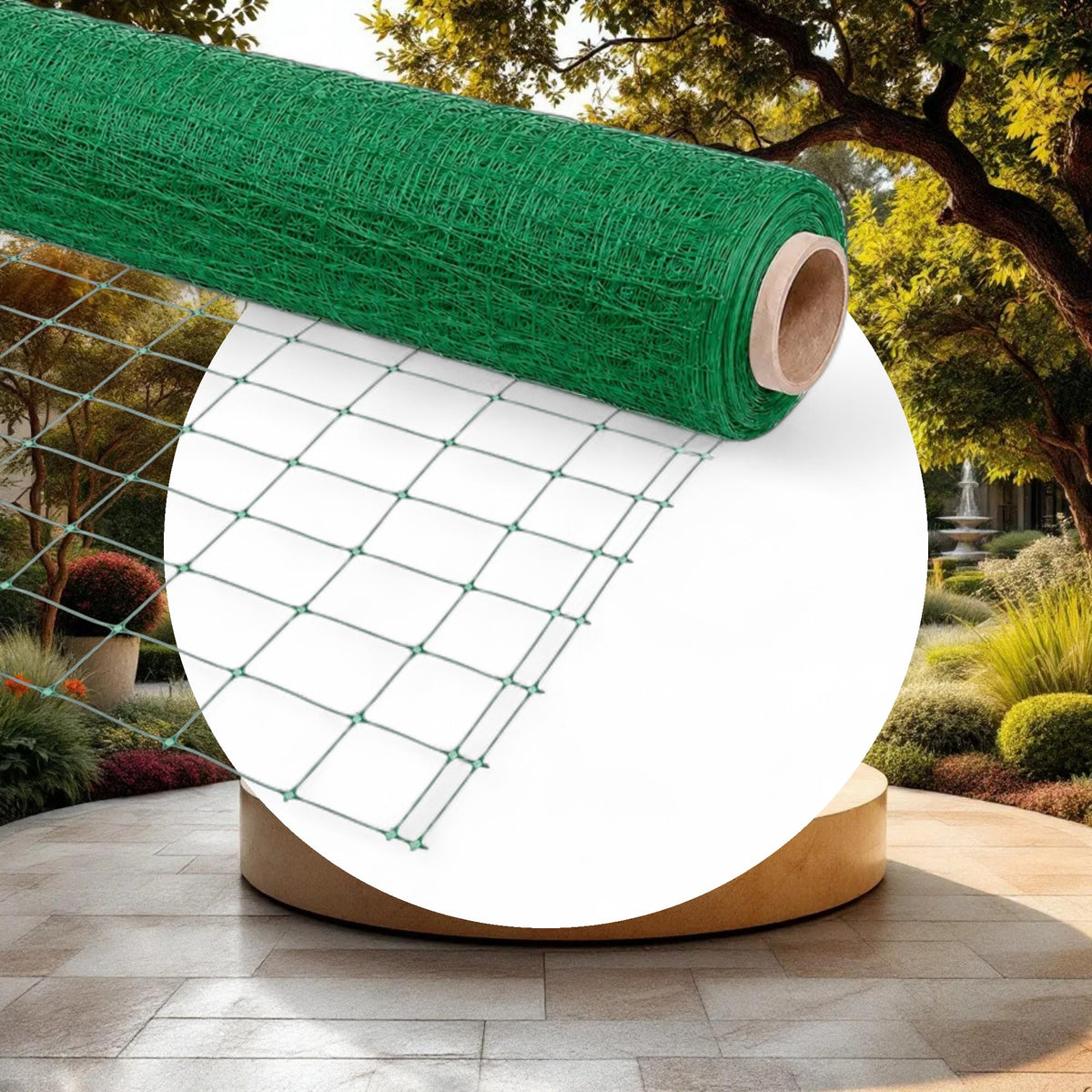 VineLine Durable Plastic Trellis Netting Green Roll 4ft x 1000ft w/ 6in Squares - Image 2
