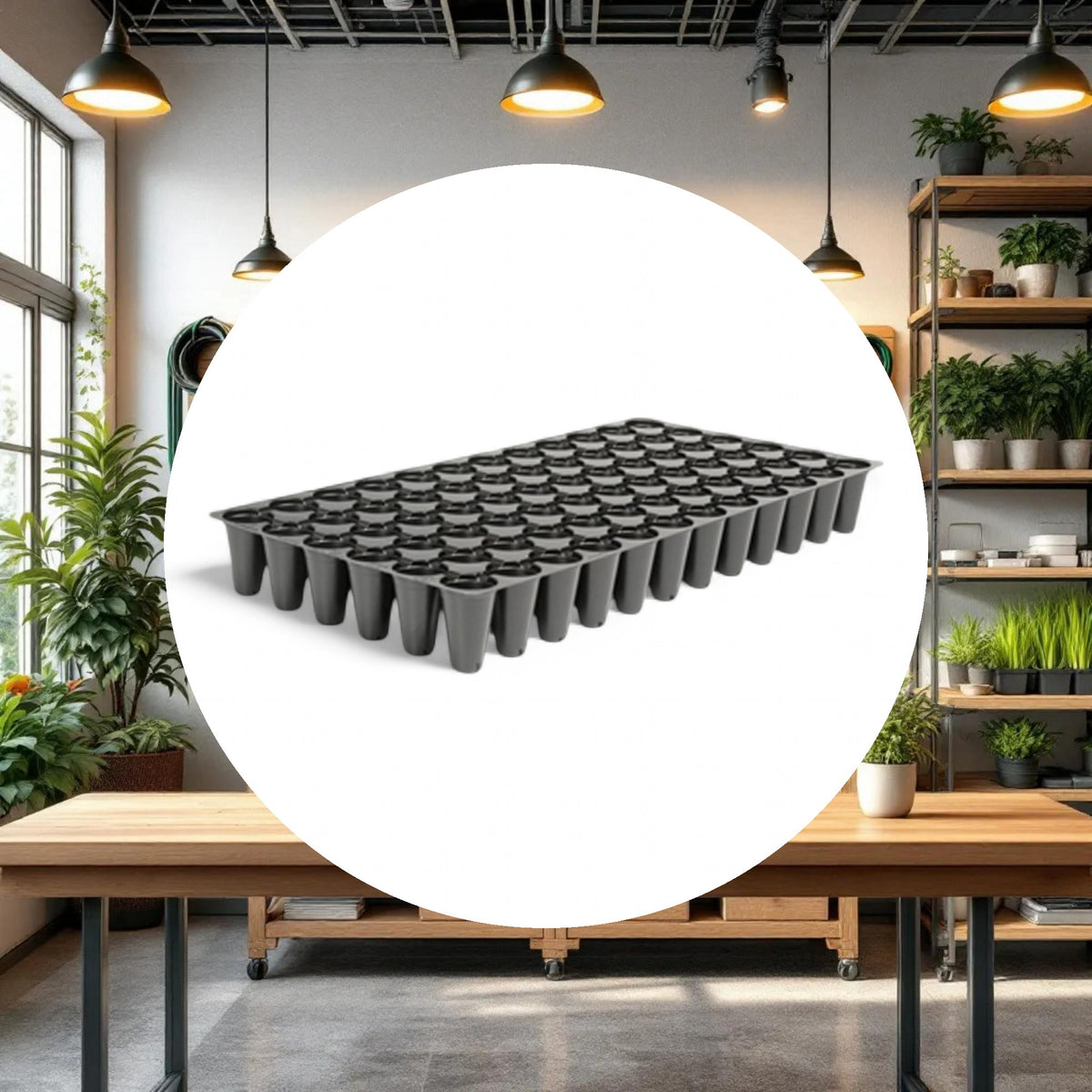 10" x 20" 72 Cell Round Seedling Tray - Image 3