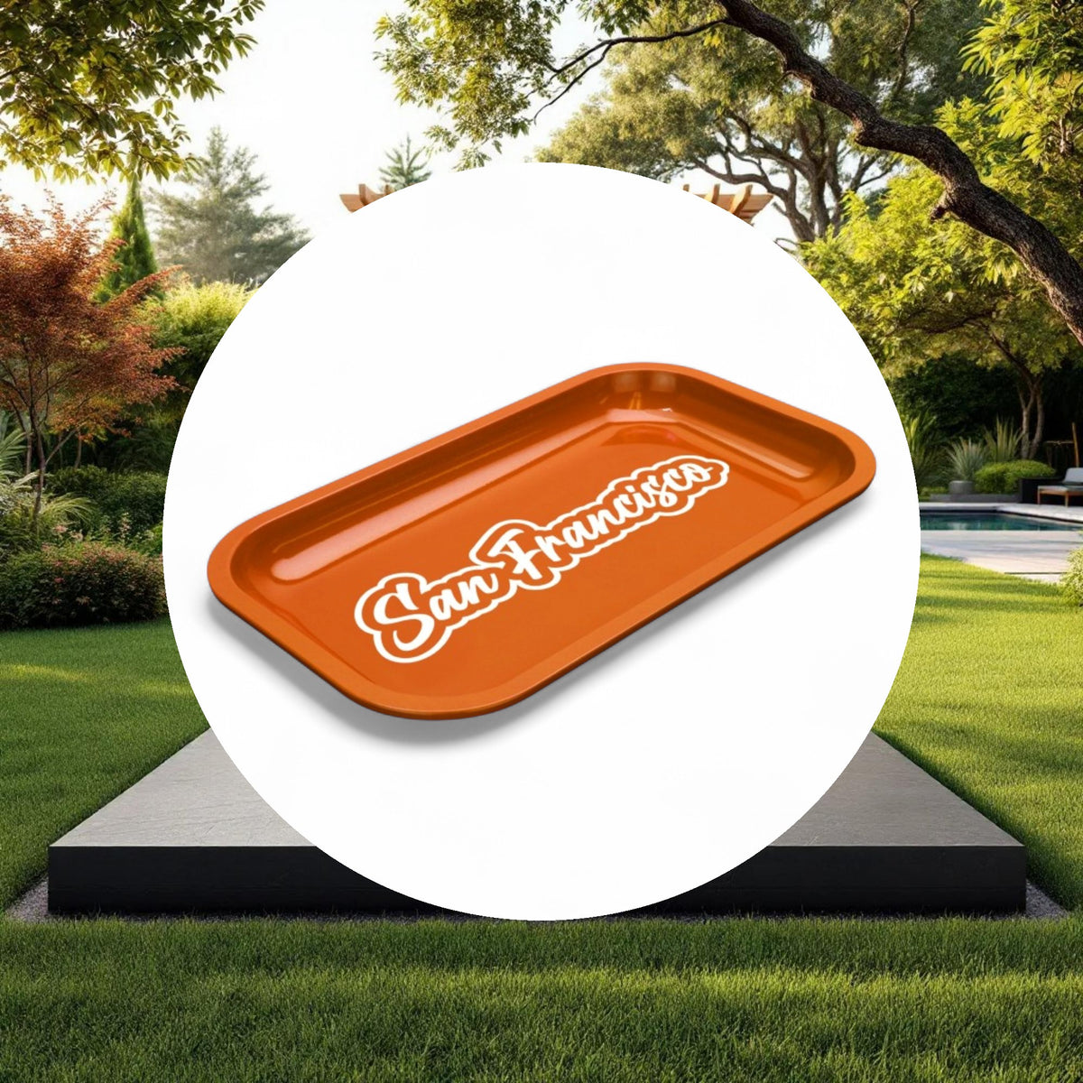 Med Dope Trays x San Francisco - Orange background White logo - Image 4