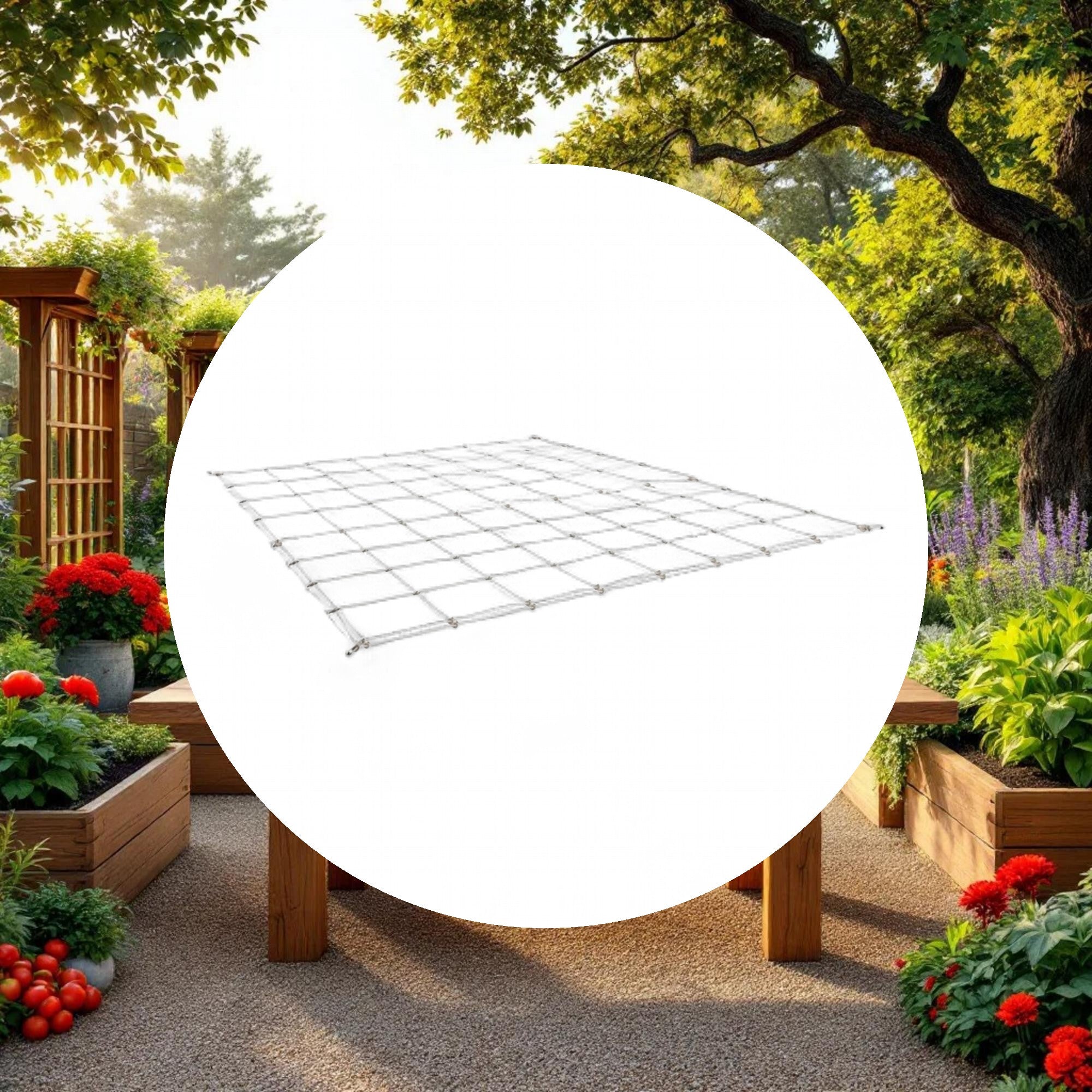 GROW1 Grow Tent Flexible Trellis Netting 5ft x 5ft 4in+6in Holes (2 Pack) - Image 5
