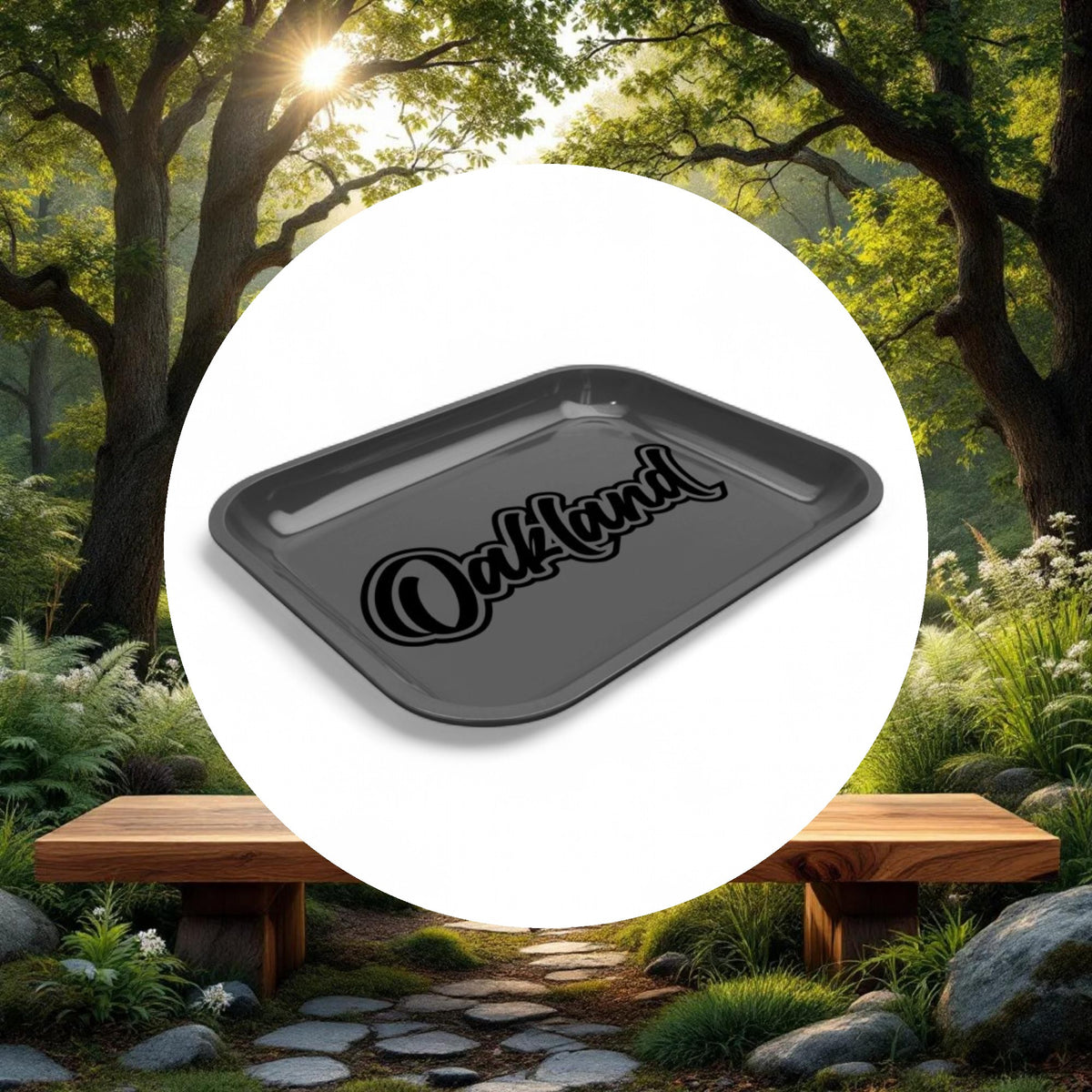Large Dope Trays x Oakland – Grey Background Black Logo - Image 5