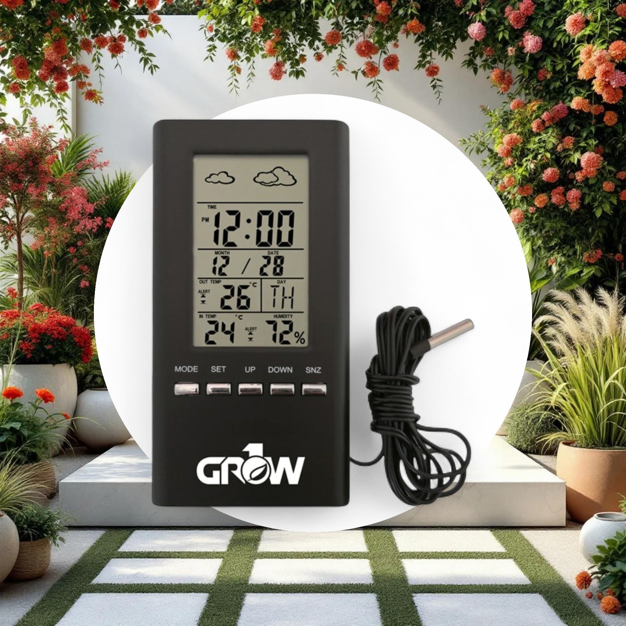 GROW1 Indoor & Outdoor Temperature And Humidity Hygrometer w/ Probe - Image 5