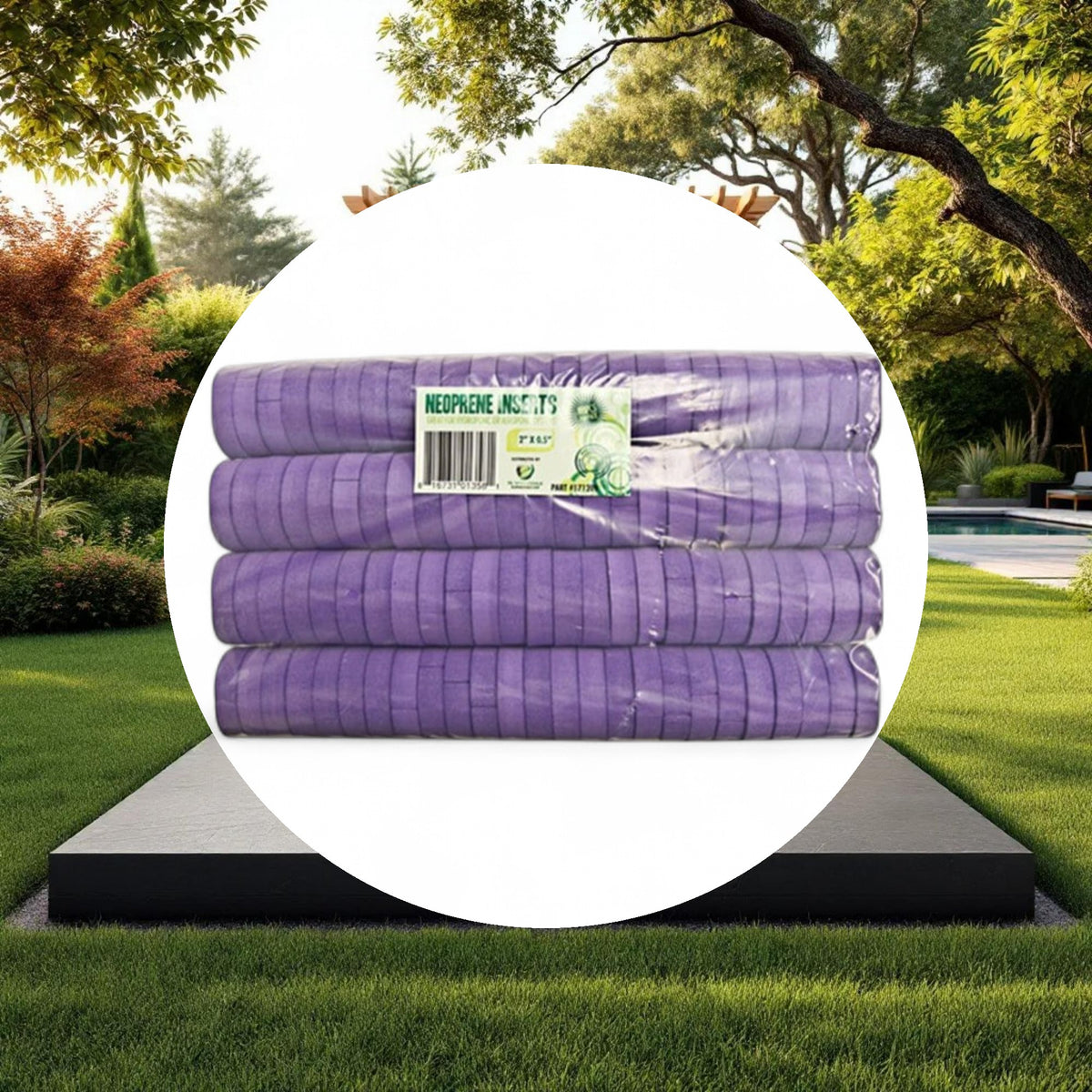 GROW1 Neoprene Inserts Purple 2in (100pcs/Pack) - Image 4