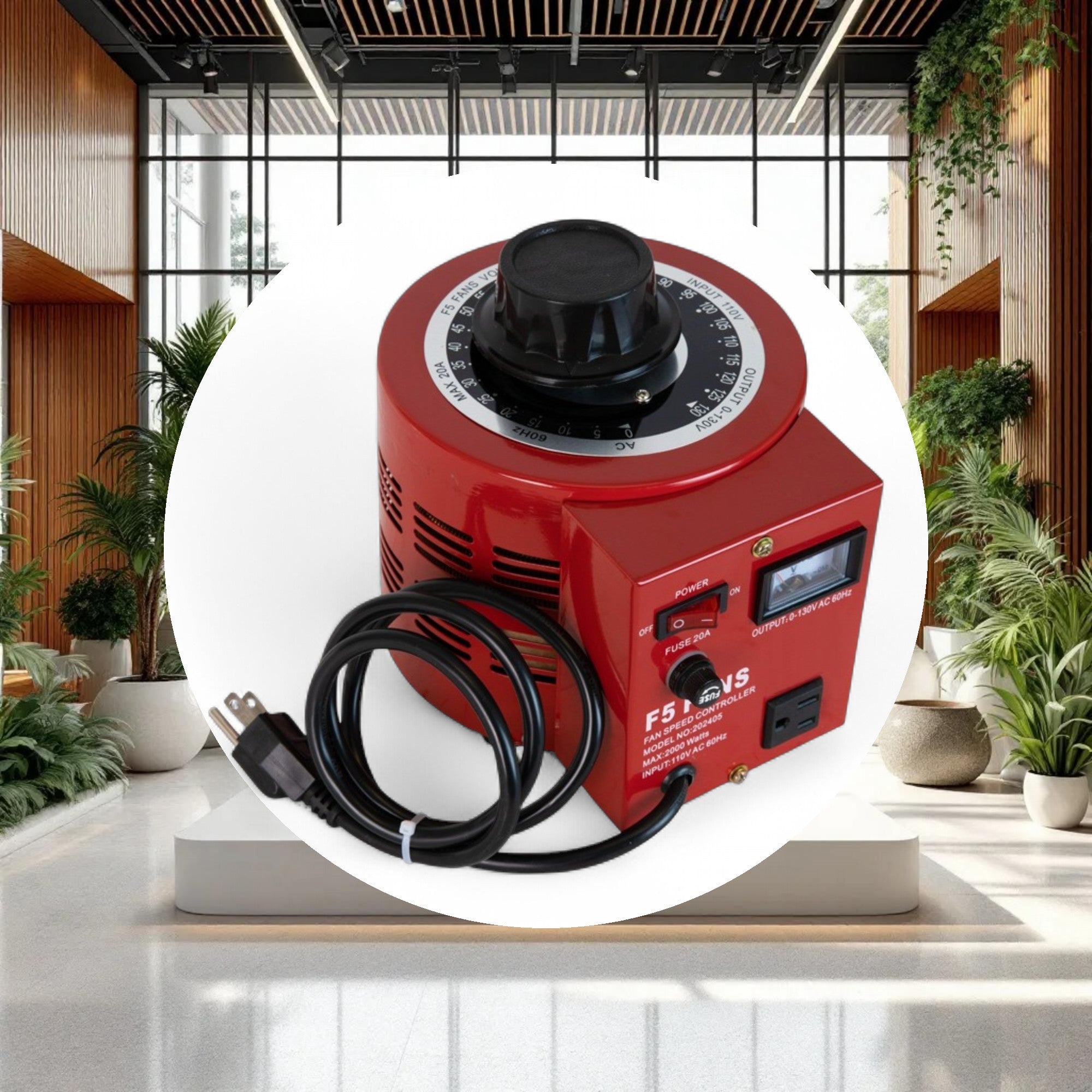 F5 Single Outlet Variable Voltage Speed Controller (10A 1000W 1kV) - Image 3