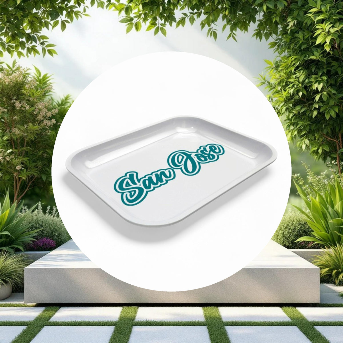 Large Dope Trays x San Jose – White Background Teal logo - Image 2