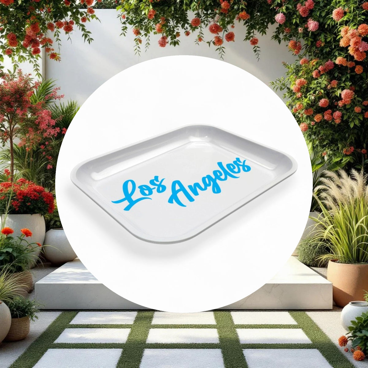 Large Dope Trays x Los Angeles - white background blue logo - Image 2