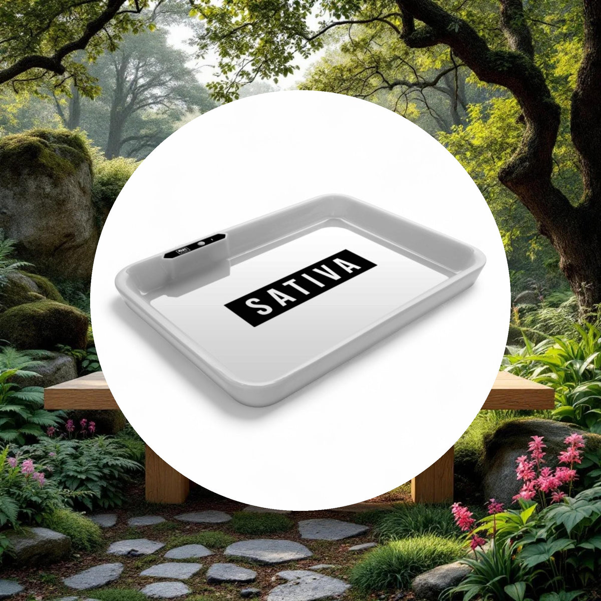 Dope Trays x Sativa – White background Black logo - Image 5